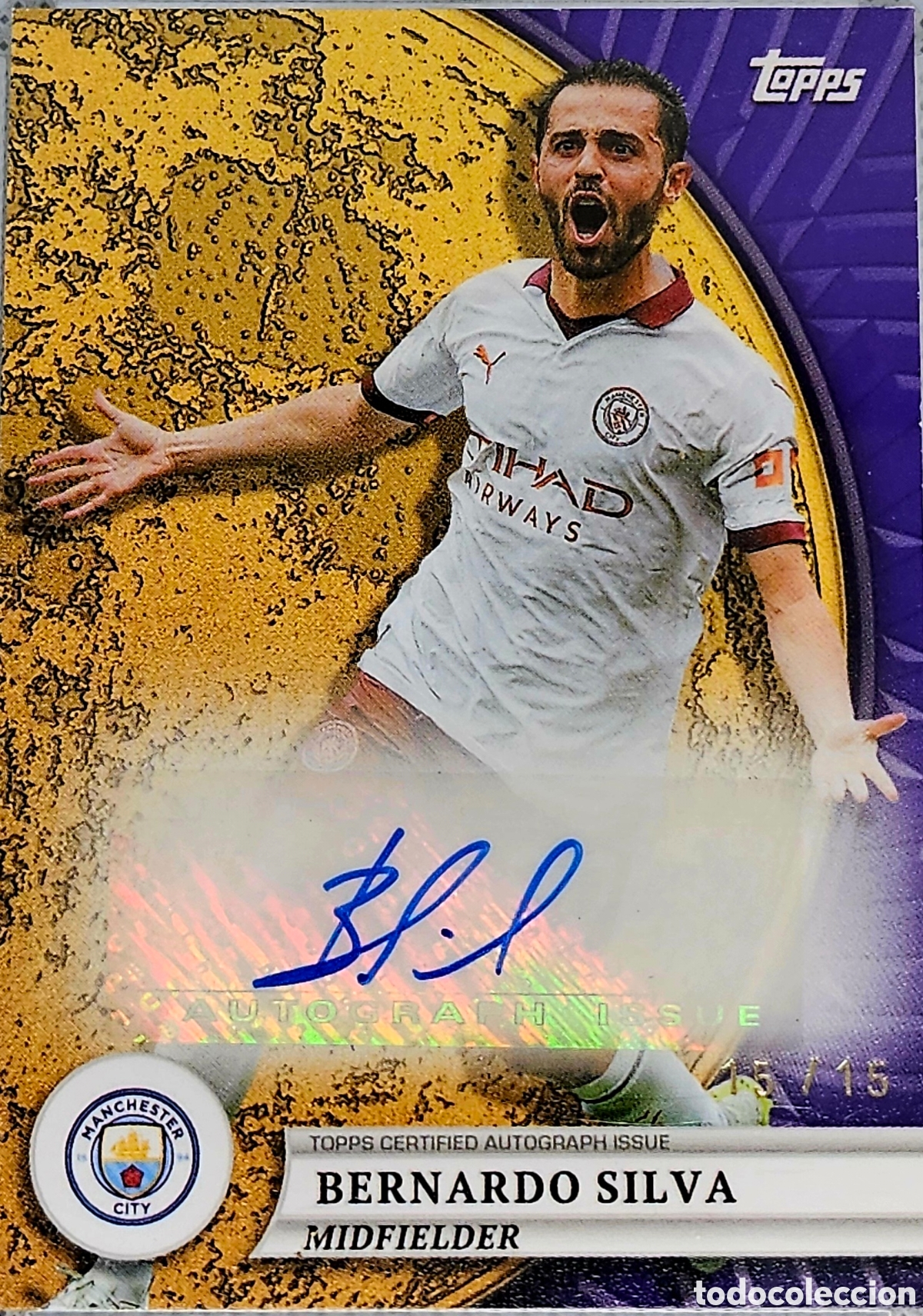 Cromos de F&uacute;tbol: Topps Manchester City Blue Moon 24-25 Bernardo Silva