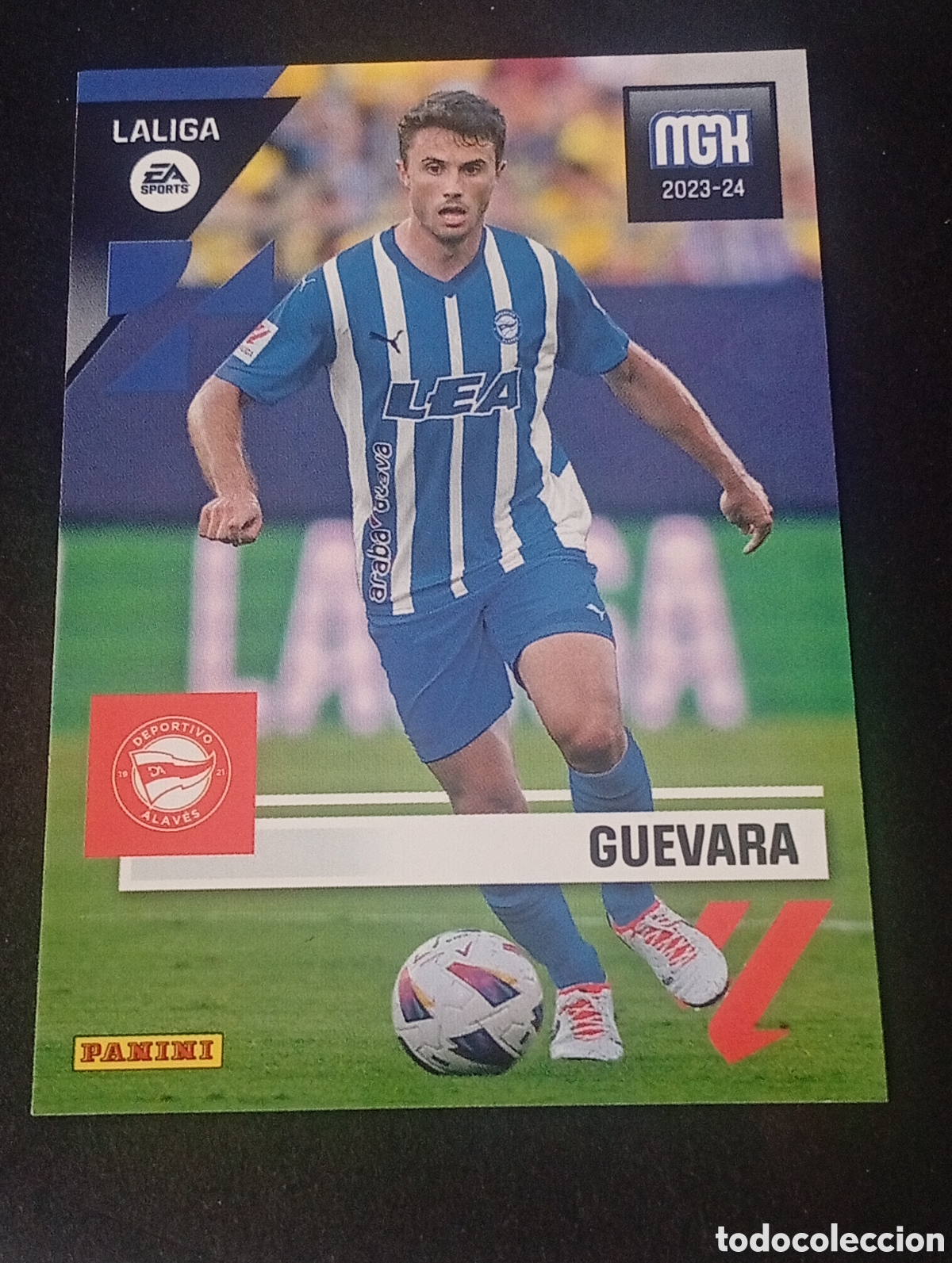 Cromos de f&uacute;tbol: 28 GUEVARA DEPORTIVO ALAVES MEGACRACKS 2023 2024 24 CROMO CARD ADRENALYN PANINI