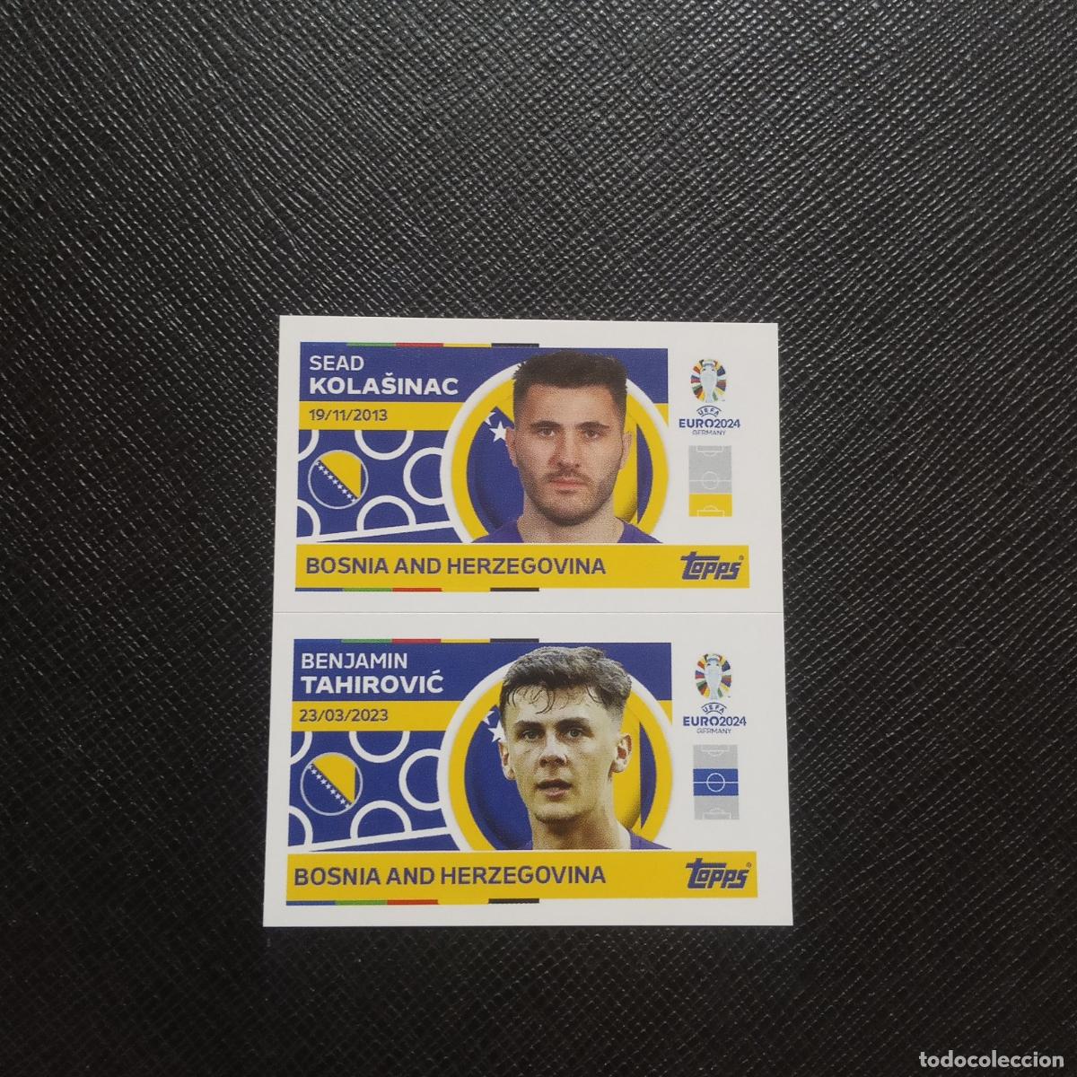Fu&szlig;ball-Sticker: 6 7 KOLASINAC TAHIROVIC BOSNIA TOPPS EUROCOPA ALEMANIA 2024 EURO 24 - SIN PEGAR - A194 PG37