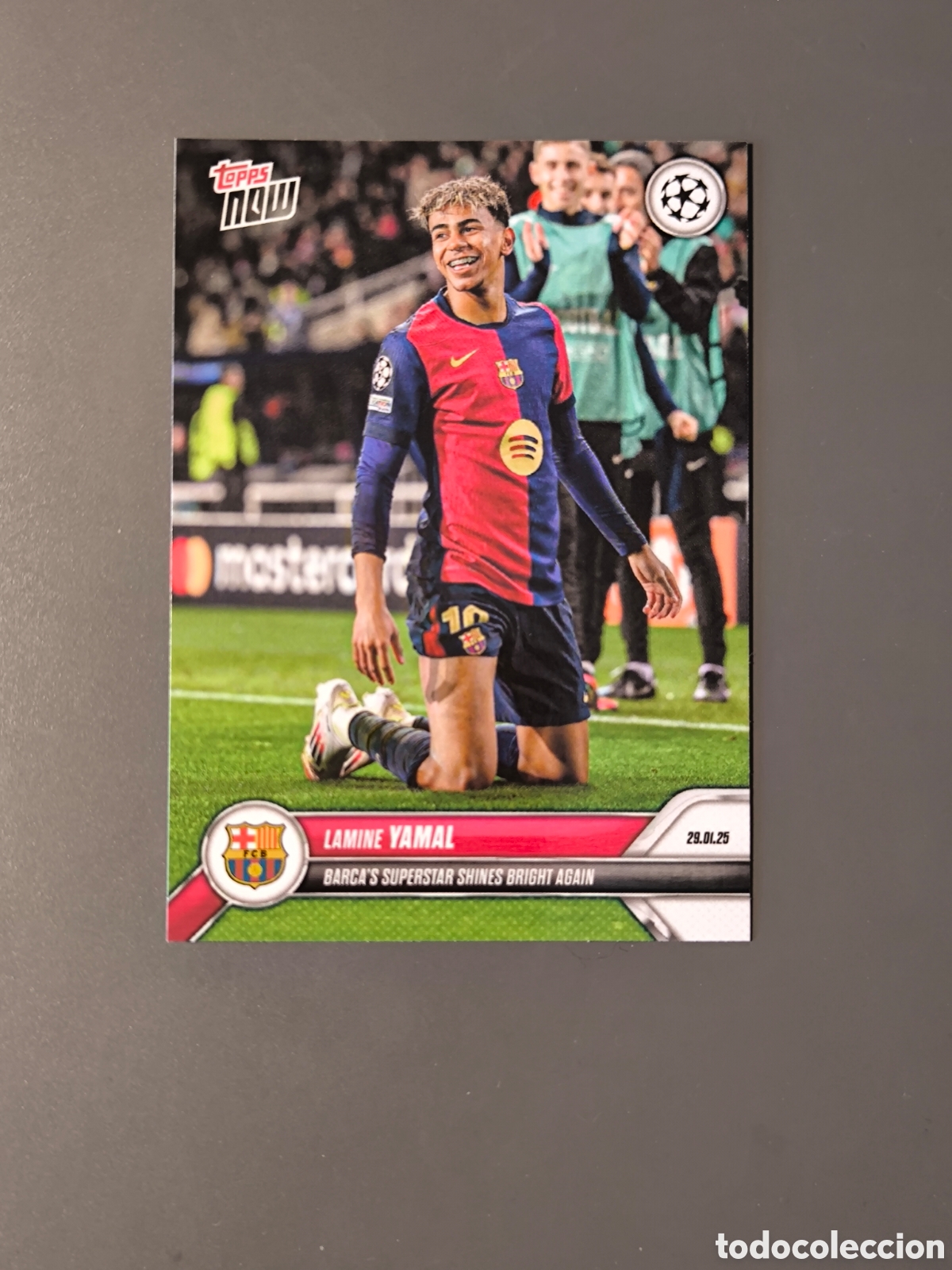 Cromos de F&uacute;tbol: LAMINE YAMAL Bar&ccedil;a's Superstars Shines Bright Again Topps Now FC Barcelona