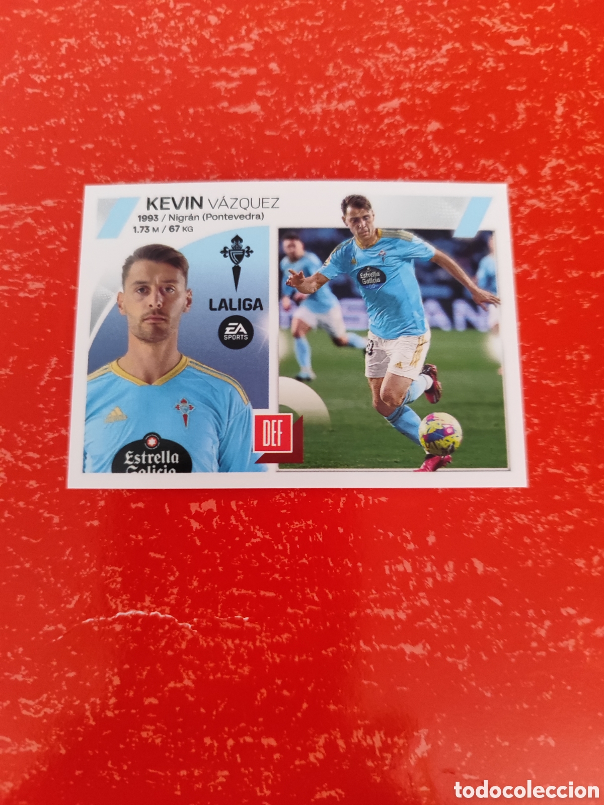 Figurine di Calcio: CROMO KEVIN CELTA N&Uacute;MERO 5. LIGA ESTE 23/24