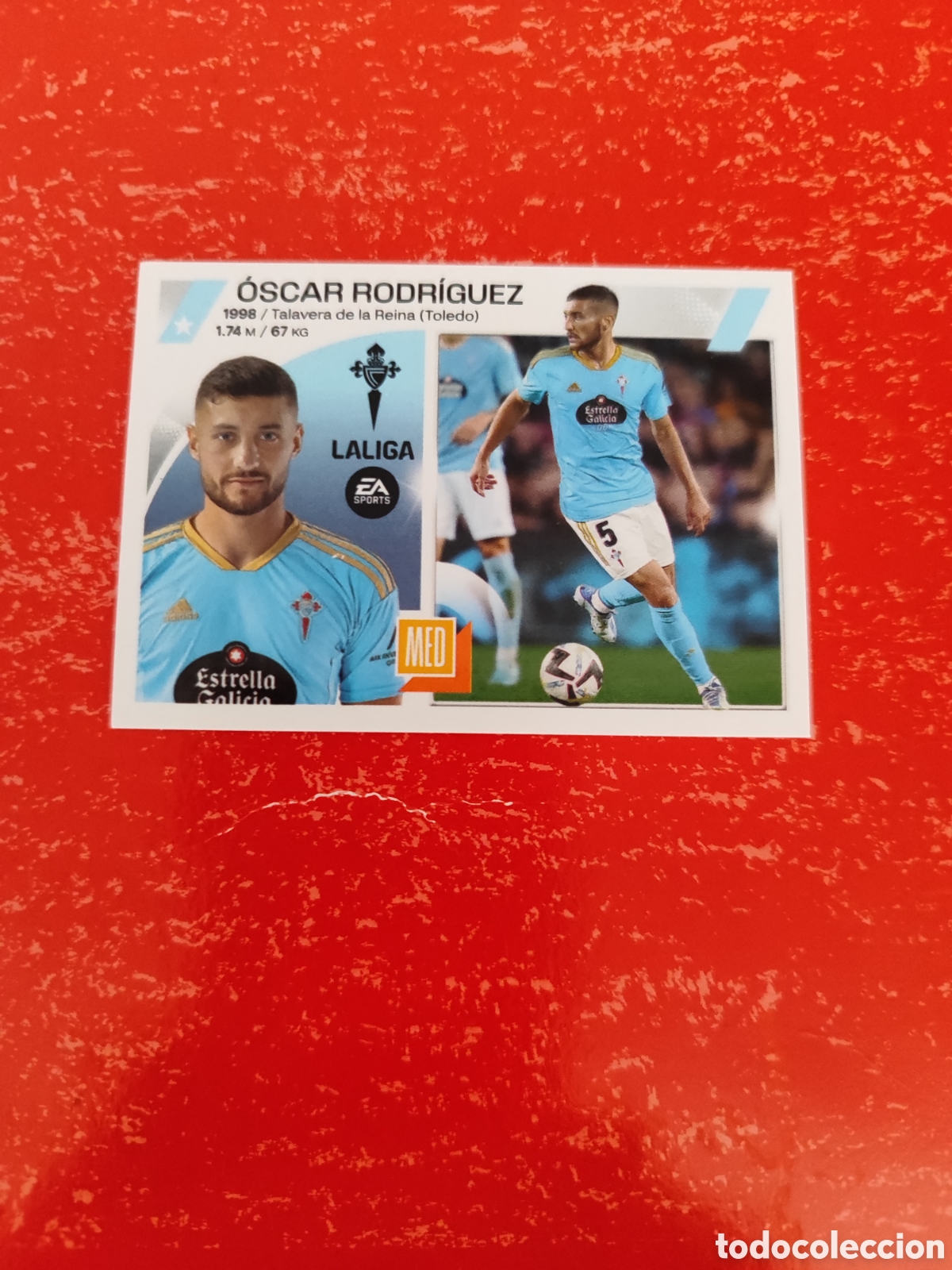 Fu&szlig;ball-Sticker: CROMO &Oacute;SCAR RODR&Iacute;GUEZ CELTA N&Uacute;MERO 14. LIGA ESTE 23/24