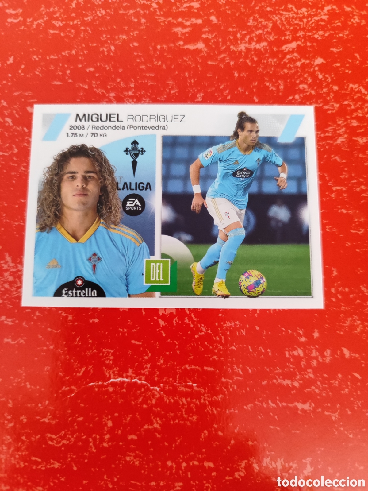 Fu&szlig;ball-Sticker: CROMO MIGUEL CELTA N&Uacute;MERO 20 BIS COLOCA. LIGA ESTE 23/24. TERCERA EDICI&Oacute;N.