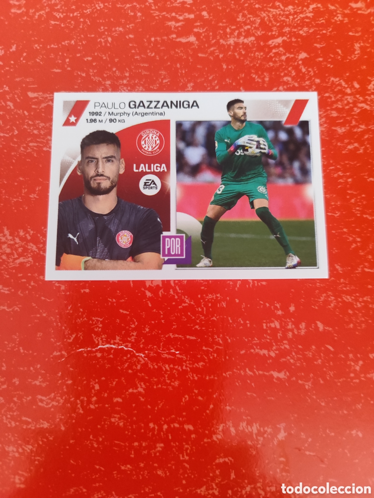Fu&szlig;ball-Sticker: CROMO GAZZANIGA GIRONA N&Uacute;MERO 3. LIGA ESTE 23/24.