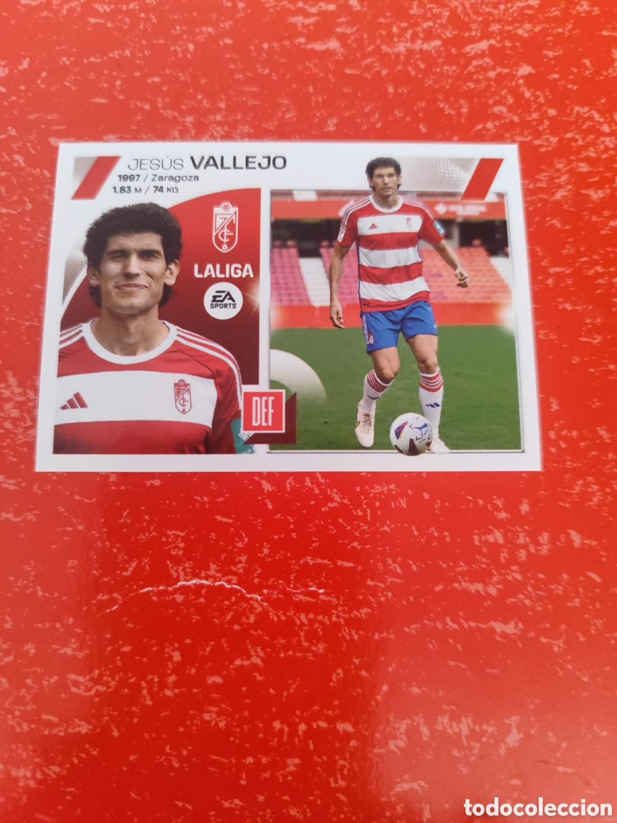 Fu&szlig;ball-Sticker: CROMO VALLEJO GRANADA N&Uacute;MERO 9. LIGA ESTE 23/24. SEGUNDA EDICI&Oacute;N.