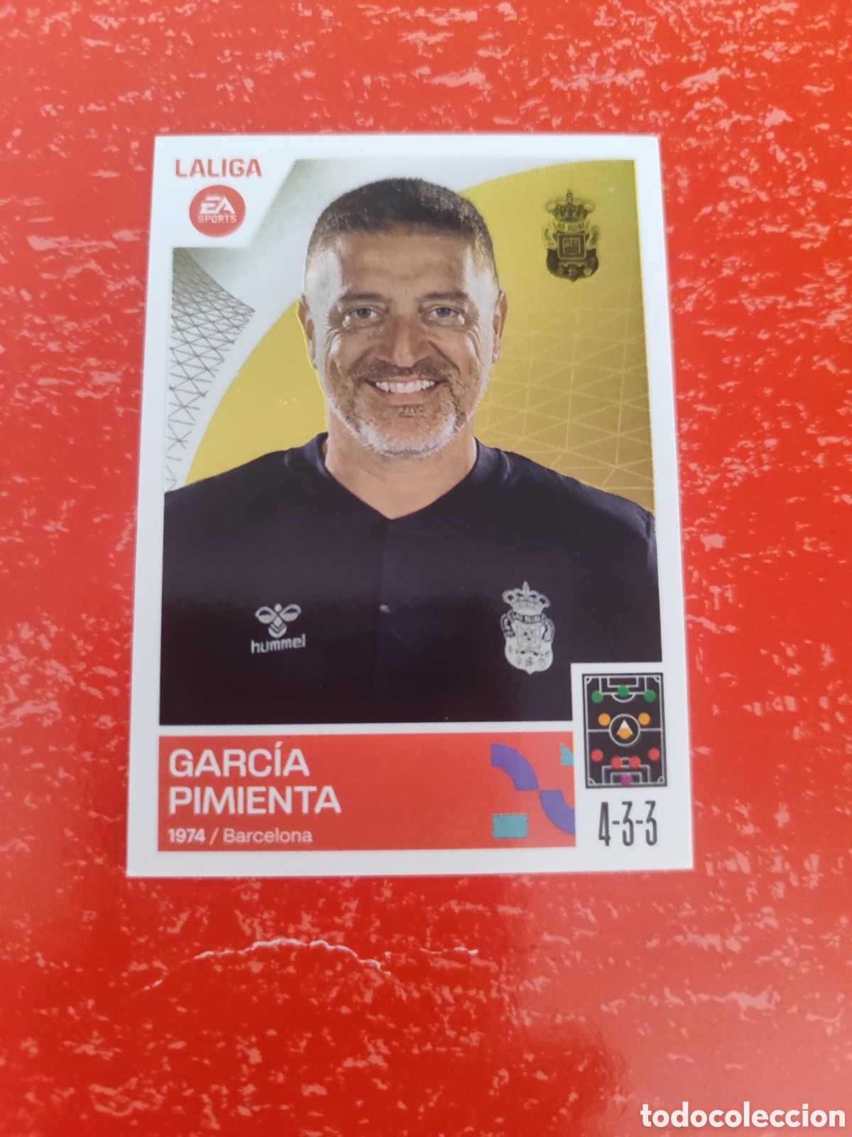 Cromos de f&uacute;tbol: CROMO GARC&Iacute;A PIMIENTA LAS PALMAS N&Uacute;MERO 2. LIGA ESTE 23/24.
