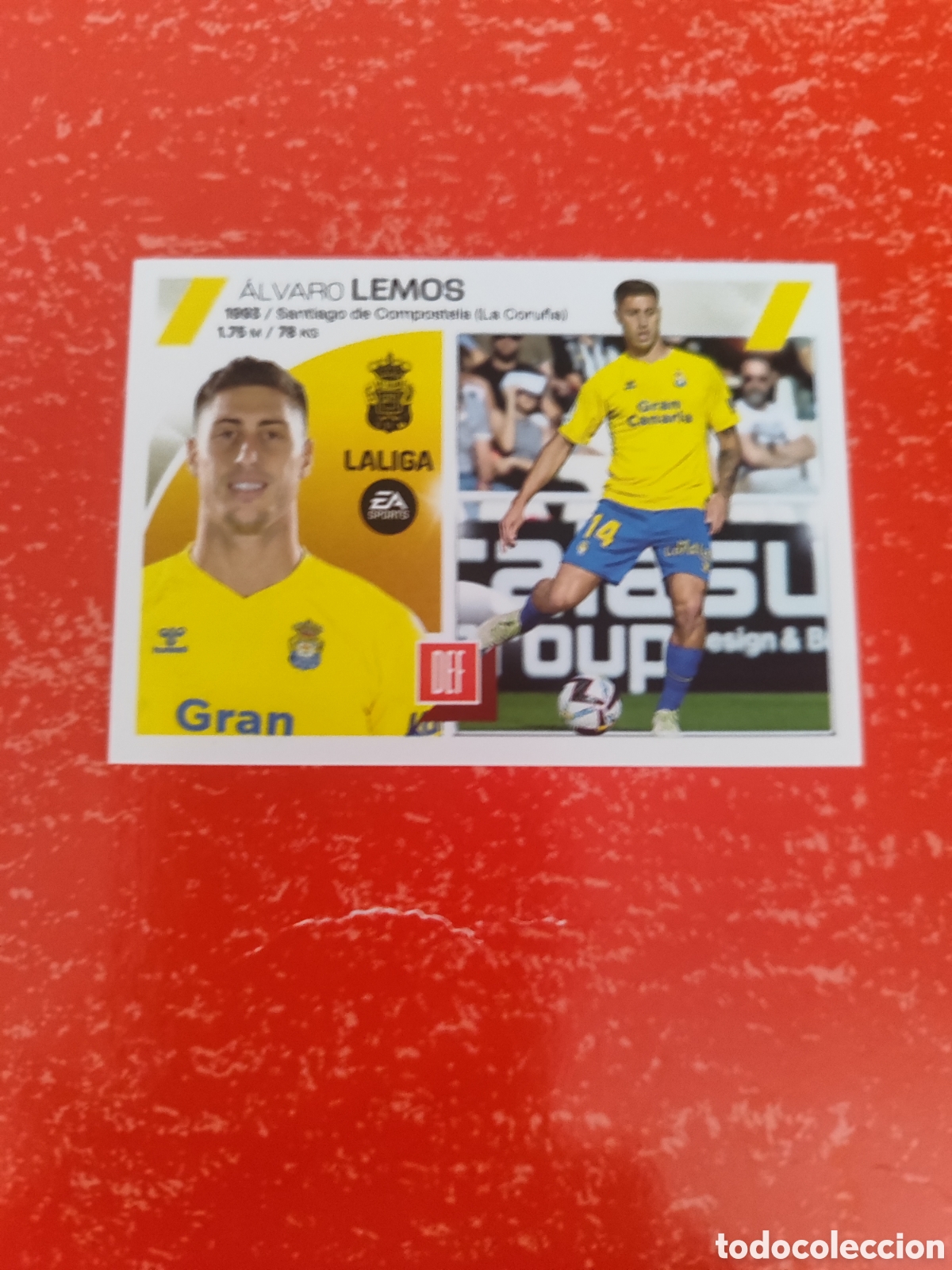 Figurine di Calcio: CROMO LEMOS LAS PALMAS N&Uacute;MERO 5. LIGA ESTE 23/24.