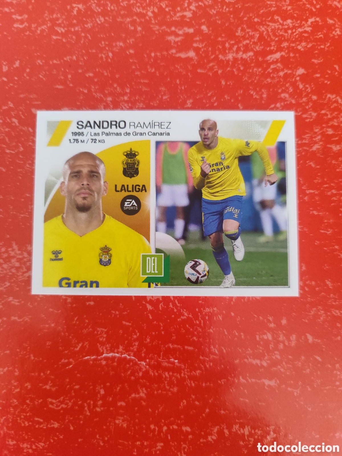 Football Stickers: CROMO SANDRO LAS PALMAS N&Uacute;MERO 19. LIGA ESTE 23/24.