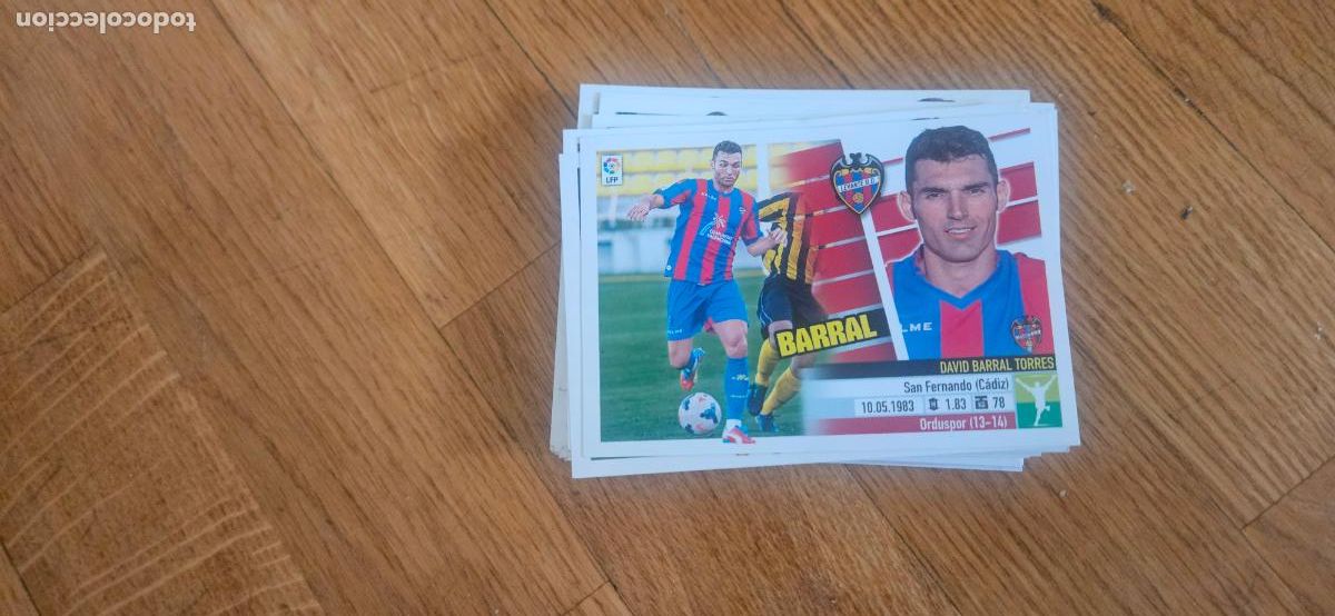 Fu&szlig;ball-Sticker: Barral. Levante fichaje 34 este 2013 2014 2014 13 sin pegar