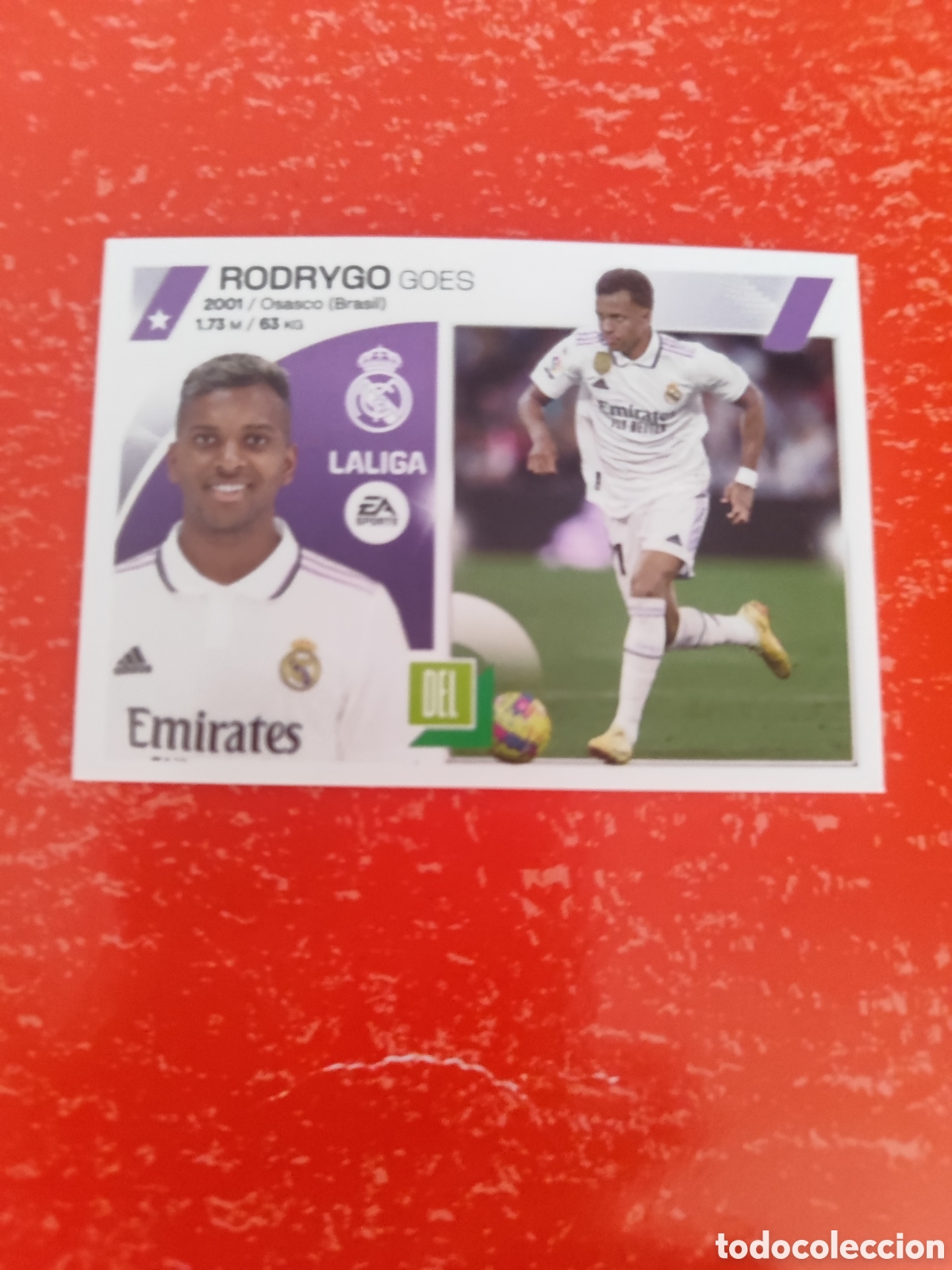Fu&szlig;ball-Sticker: CROMO RODRYGO REAL MADRID N&Uacute;MERO 18. LIGA ESTE 23/24.