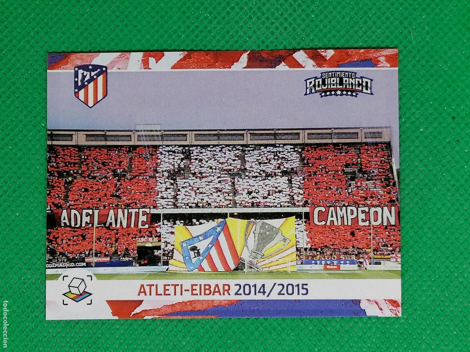 Figurine di Calcio: ATLETI EIBAR 2014 / 2015 21 AFICION ⚽ ATLETICO DE MADRID STICKER SENTIMIENTO ROJIBLANCO ⚽