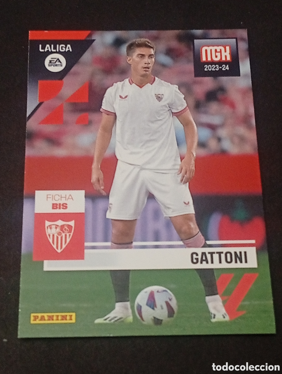 Fu&szlig;ball-Sticker: 330bis GATTONI SEVILLA MEGACRACKS 2023 2024 24 CROMO CARD ADRENALYN PANINI 330 BIS