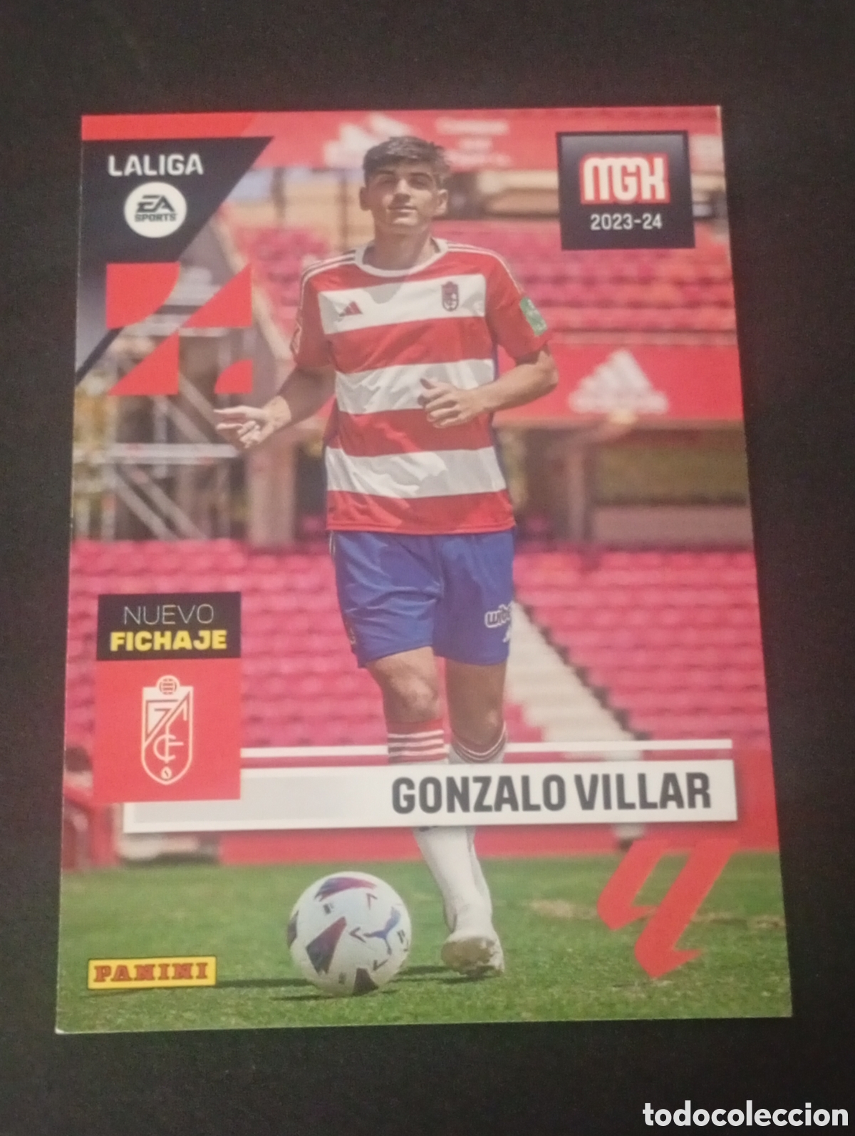 Fu&szlig;ball-Sticker: 477 nuevo fichaje GONZALO VILLAR GRANADA MEGACRACKS 2023 2024 24 CROMO CARD ADRENALYN PANINI