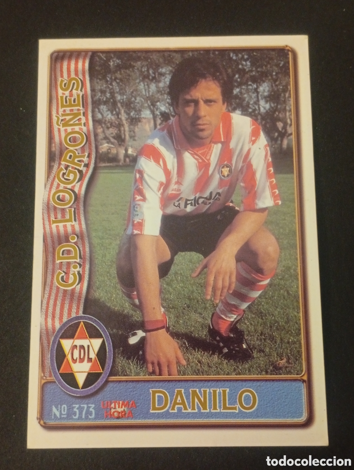Fu&szlig;ball-Sticker: 373 &uacute;ltima hora DANILO LOGRO&Ntilde;ES MUNDICROMO 1996 1997 96 97 CROMOS CARDs PANINi URUGUAY PE&Ntilde;AROL