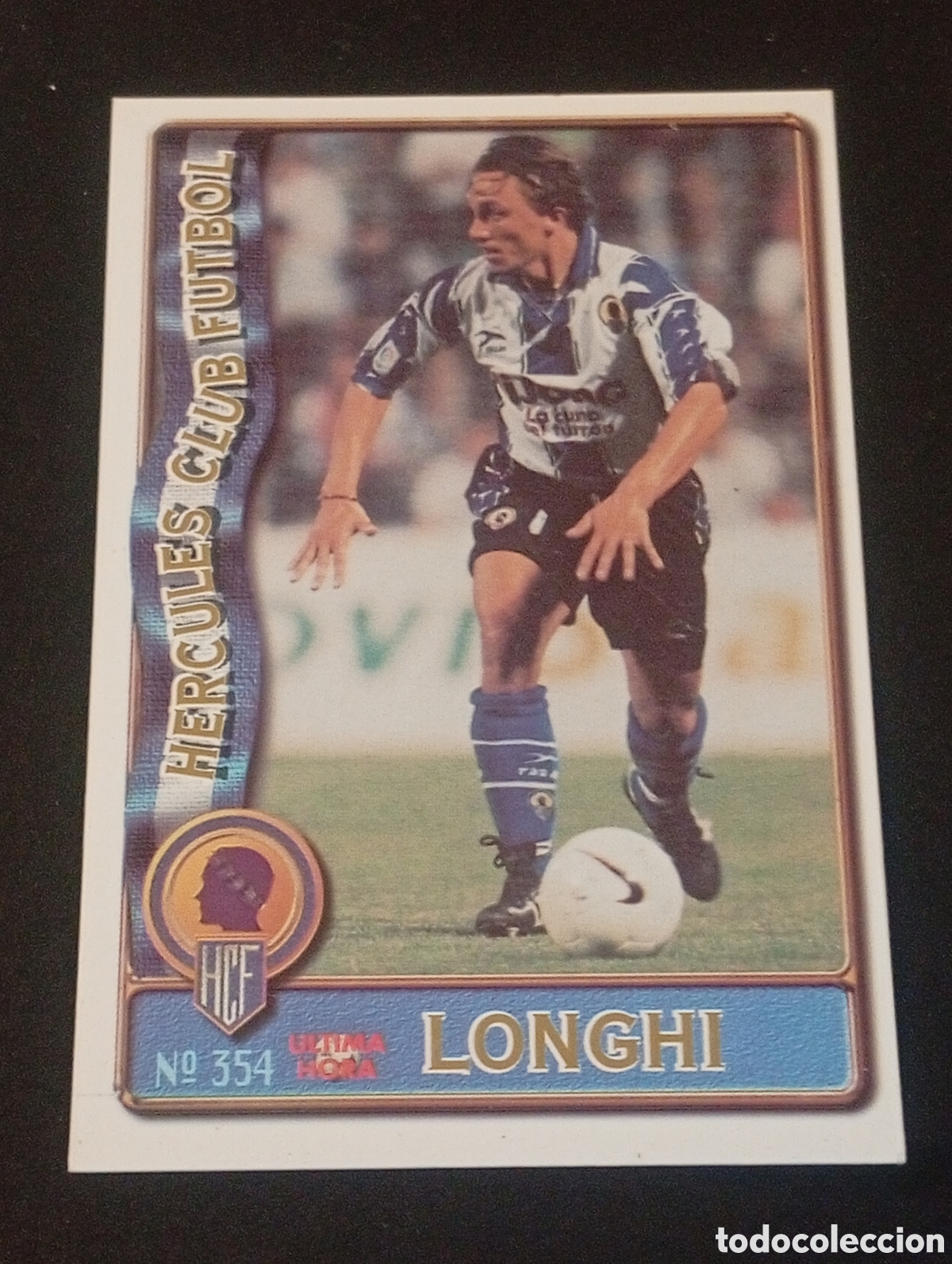 Football Stickers: 354 &uacute;ltima hora LONGHI HERCULES MUNDICROMO 1996 1997 96 97 CROMOS CARDs PANINi MEGACRACKS ADRENALYN
