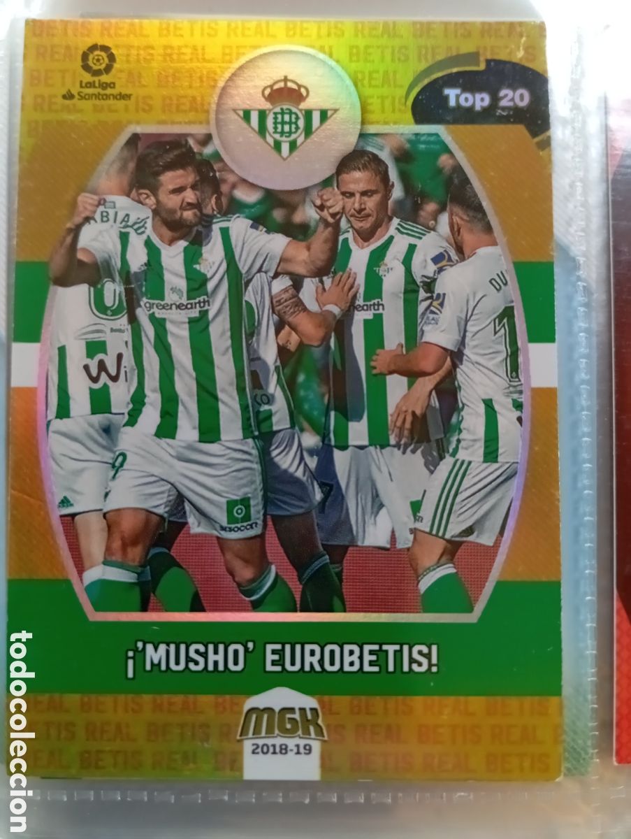 Fu&szlig;ball-Sticker: Top 20 Betis Ficha Cromo de futbol Megacracks 2018-2019 MGK 18-19. Liga Espa&ntilde;ola 2018-2019 Panini