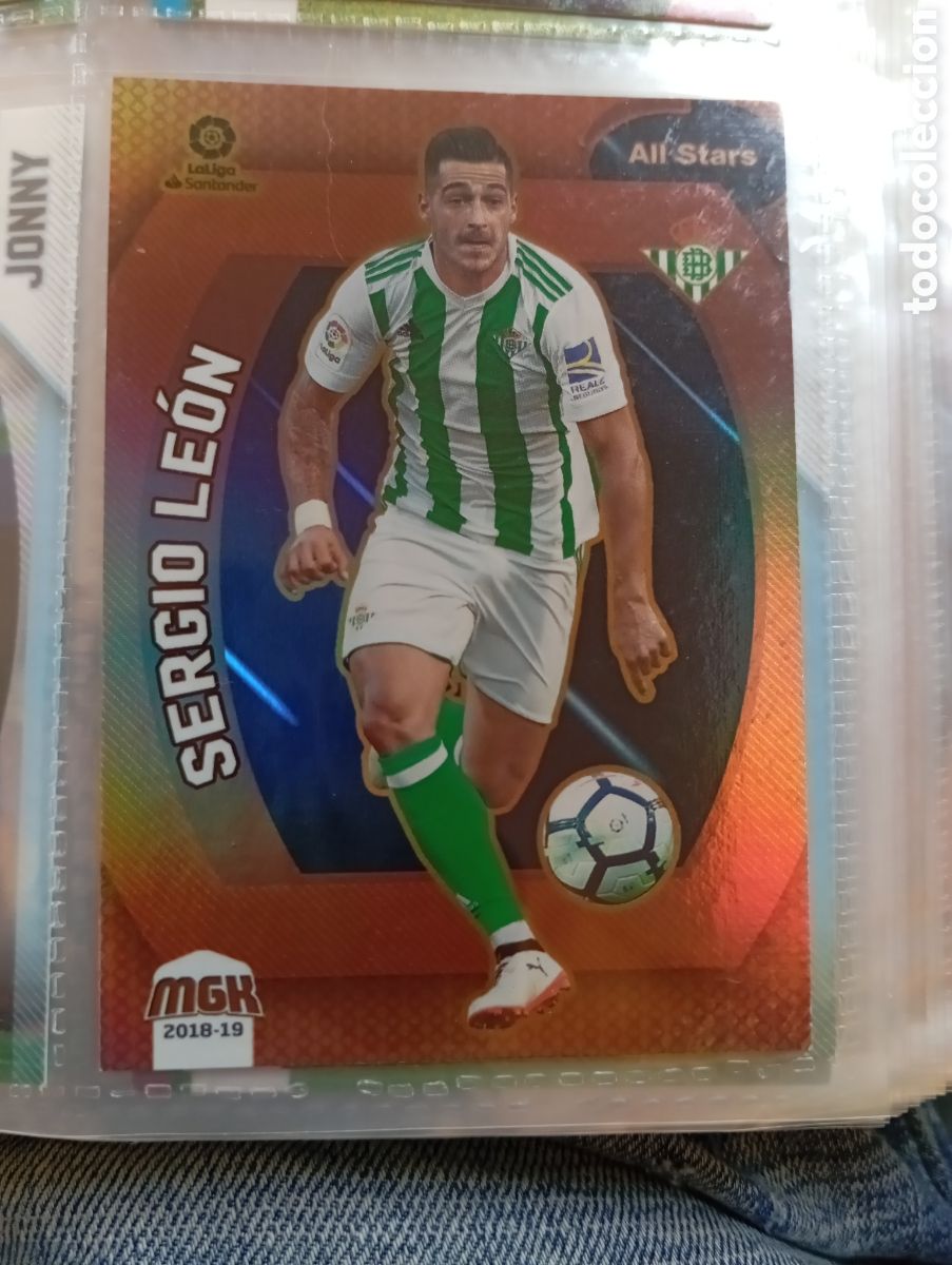 Fu&szlig;ball-Sticker: Sergio Leon All Star Betis Ficha Cromo de futbol Megacracks 2018-2019 MGK 18-19. Liga Espa&ntilde;ola