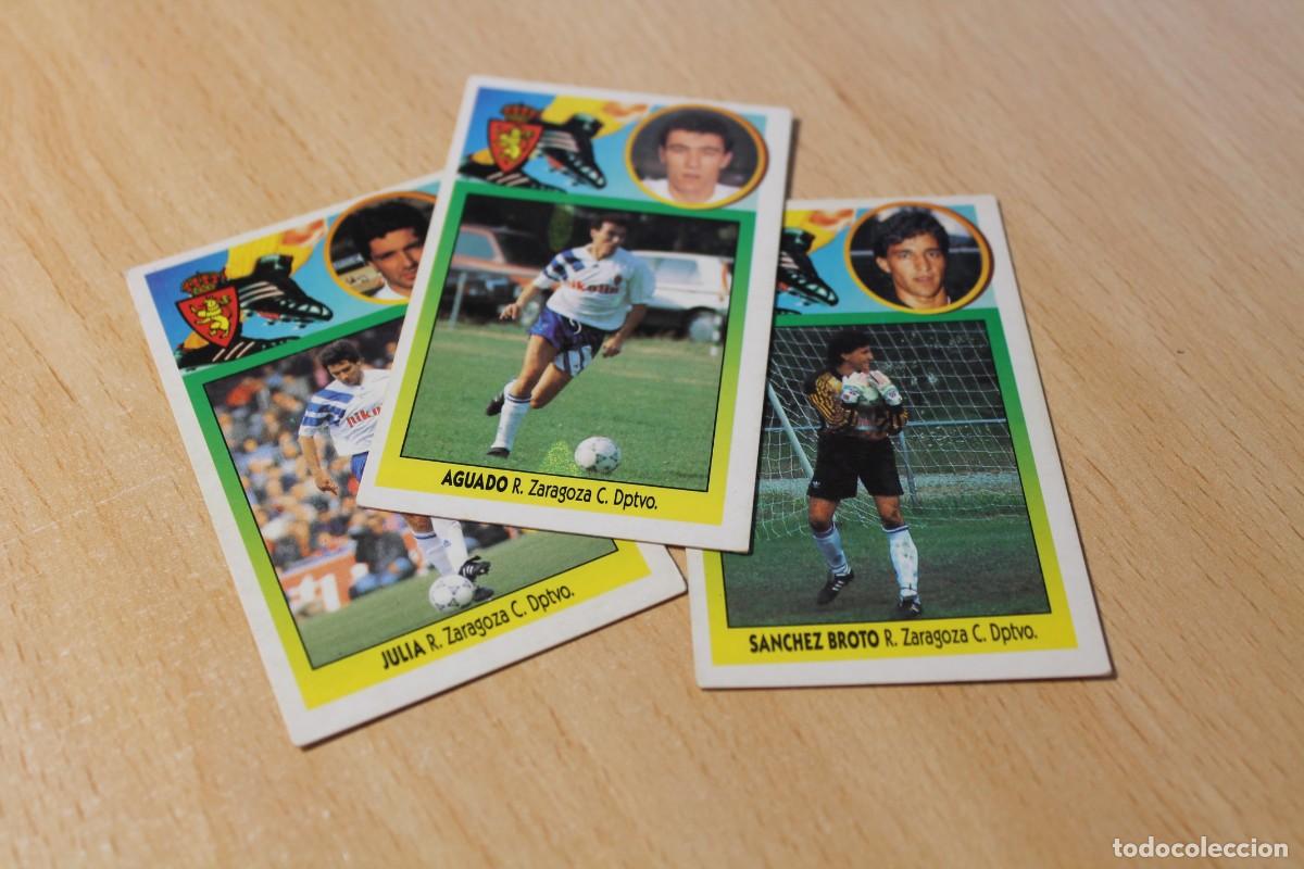 Football Stickers: FUTBOL. 3 CROMOS REAL ZARAGOZA. LIGA 1993 - 1994. EDICIONES ESTE. SANCHEZ BROTO, AGUADO, JULIA.