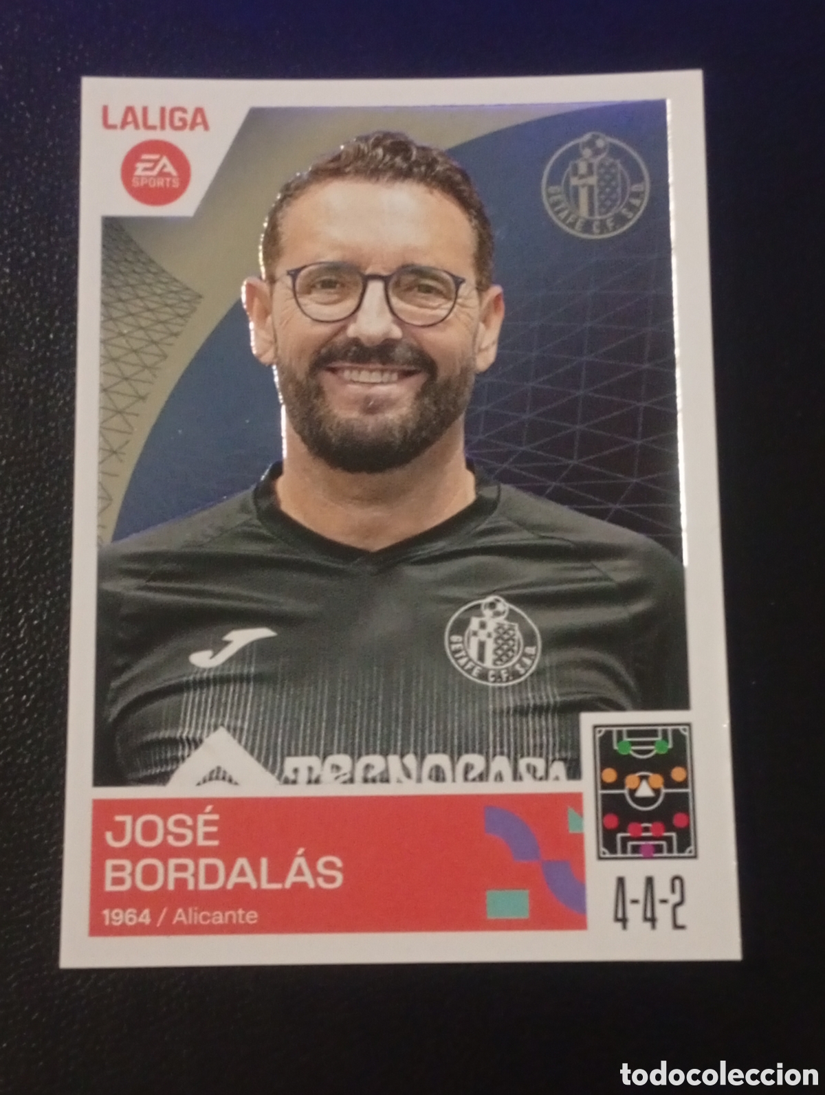 Fu&szlig;ball-Sticker: 2 entrenador JOSE BORDALOS GETAFE EDITORIAL LA LIGA ESTE PANINI 2023 2024 23 24 CROMOS STICKERS