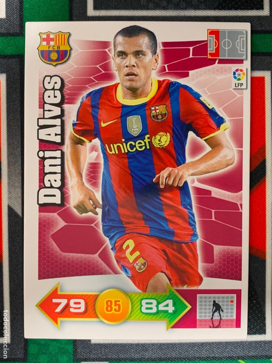 Figurine di Calcio: 56 Dani Alves F.C. Barcelona Base card Adrenalyn XL 2010 2011 10 11 PANINI