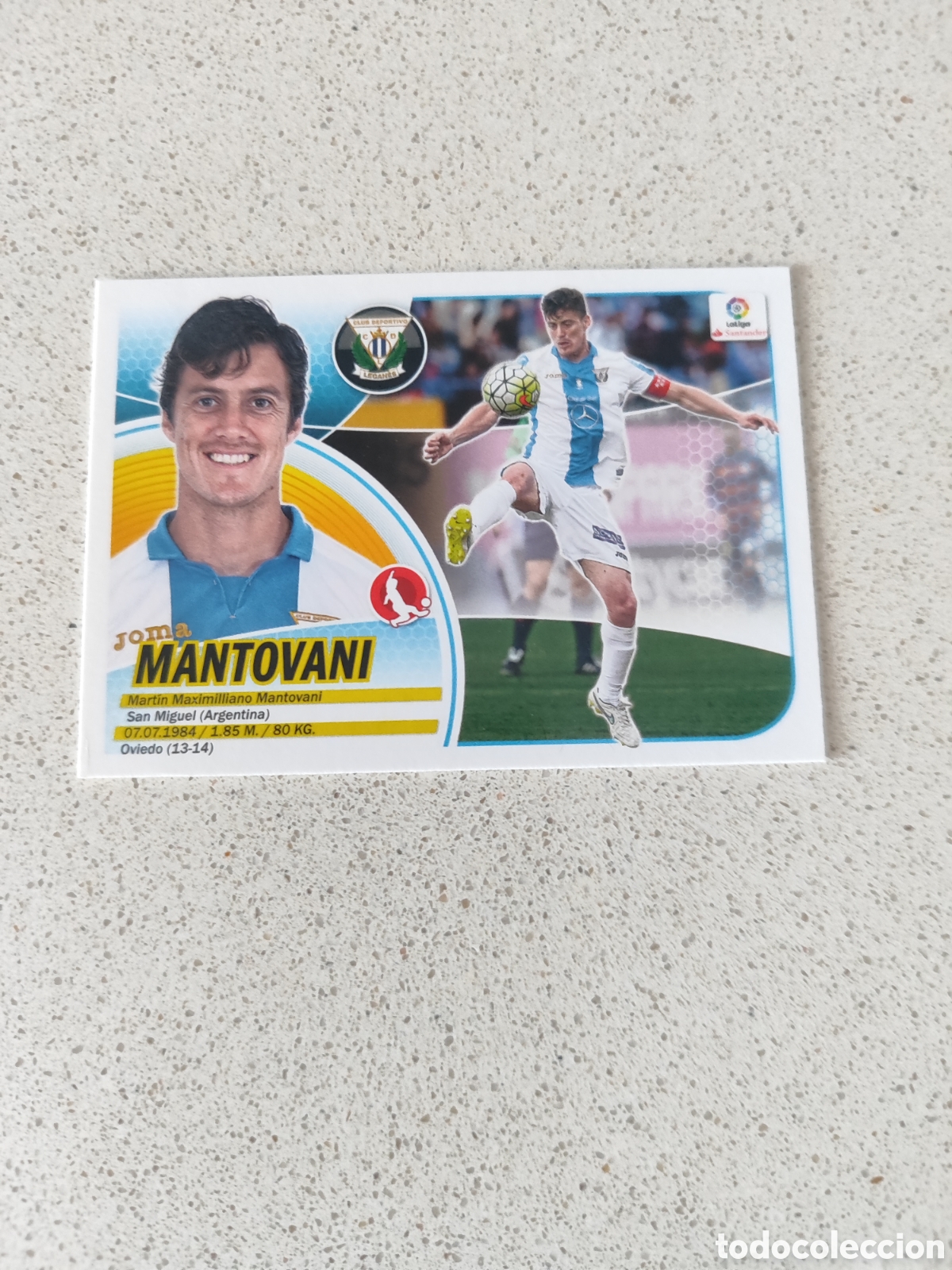 Football Stickers: CROMO MANTOVANI LEGAN&Eacute;S N&Uacute;MERO 5. LIGA ESTE 16/17.