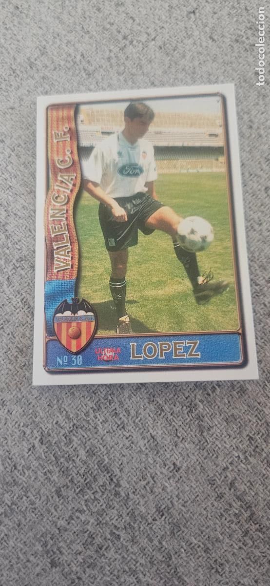 Cromos de Futebol: 30 L&oacute;pez Valencimundicromo 1997 1996 97 96 sin pegar