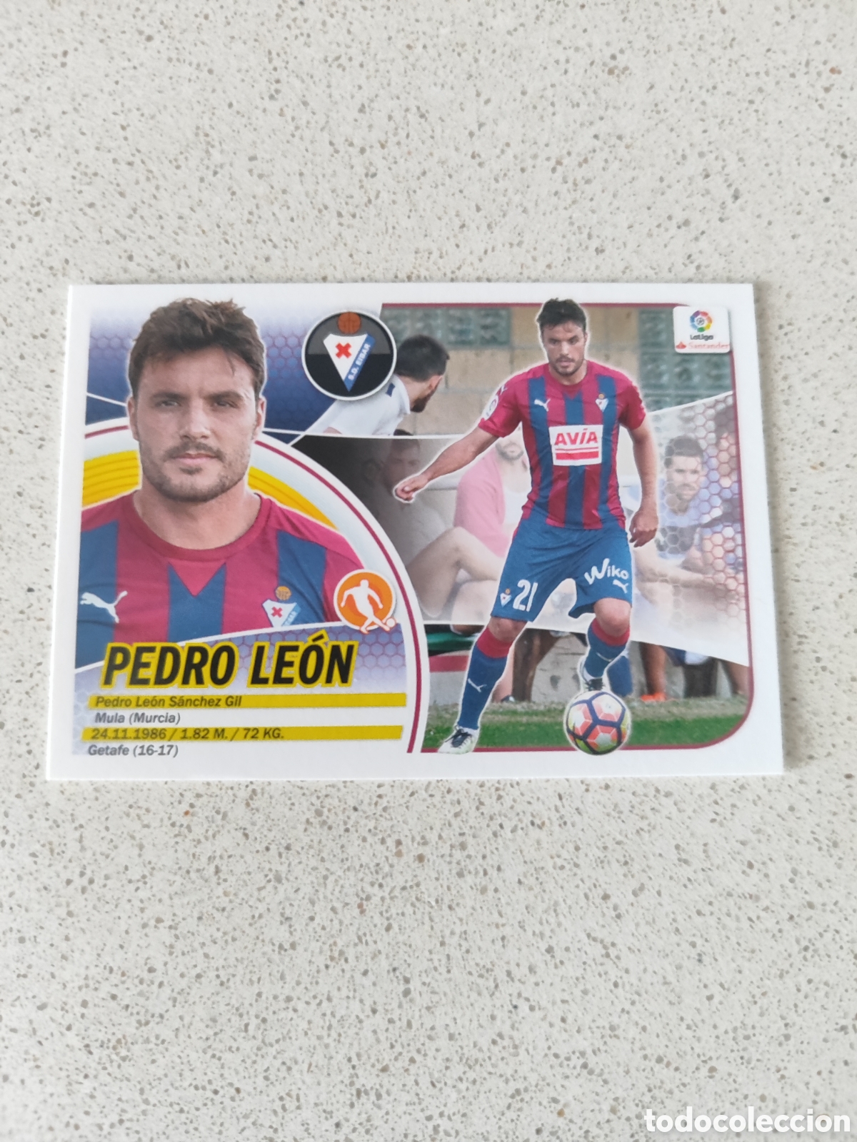 Cromos de f&uacute;tbol: CROMO PEDRO LE&Oacute;N EIBAR N&Uacute;MERO 10. LIGA ESTE 16/17. SEGUNDA EDICI&Oacute;N.