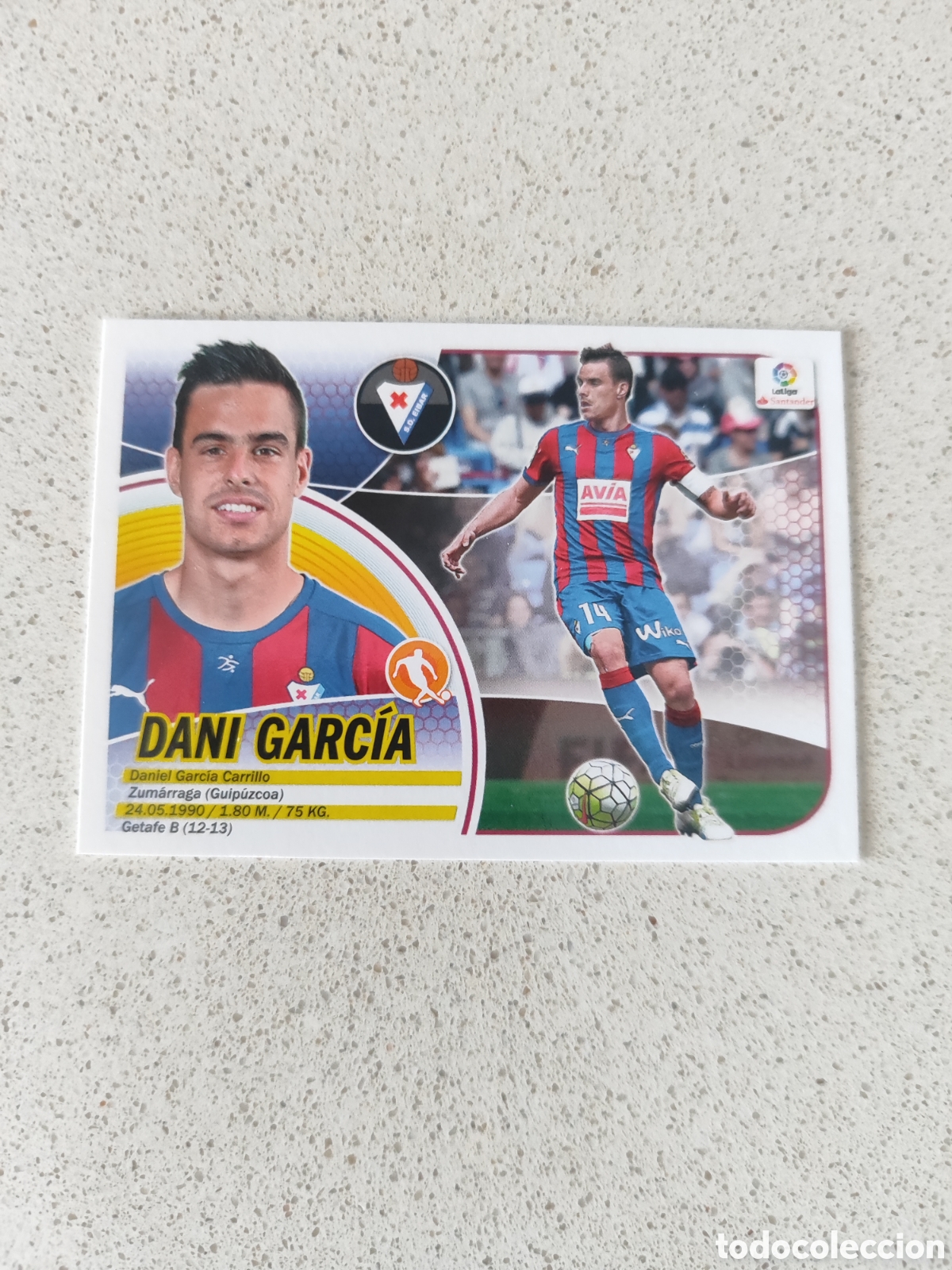 Fu&szlig;ball-Sticker: CROMO DANI GARC&Iacute;A EIBAR N&Uacute;MERO 9. LIGA ESTE 16/17.