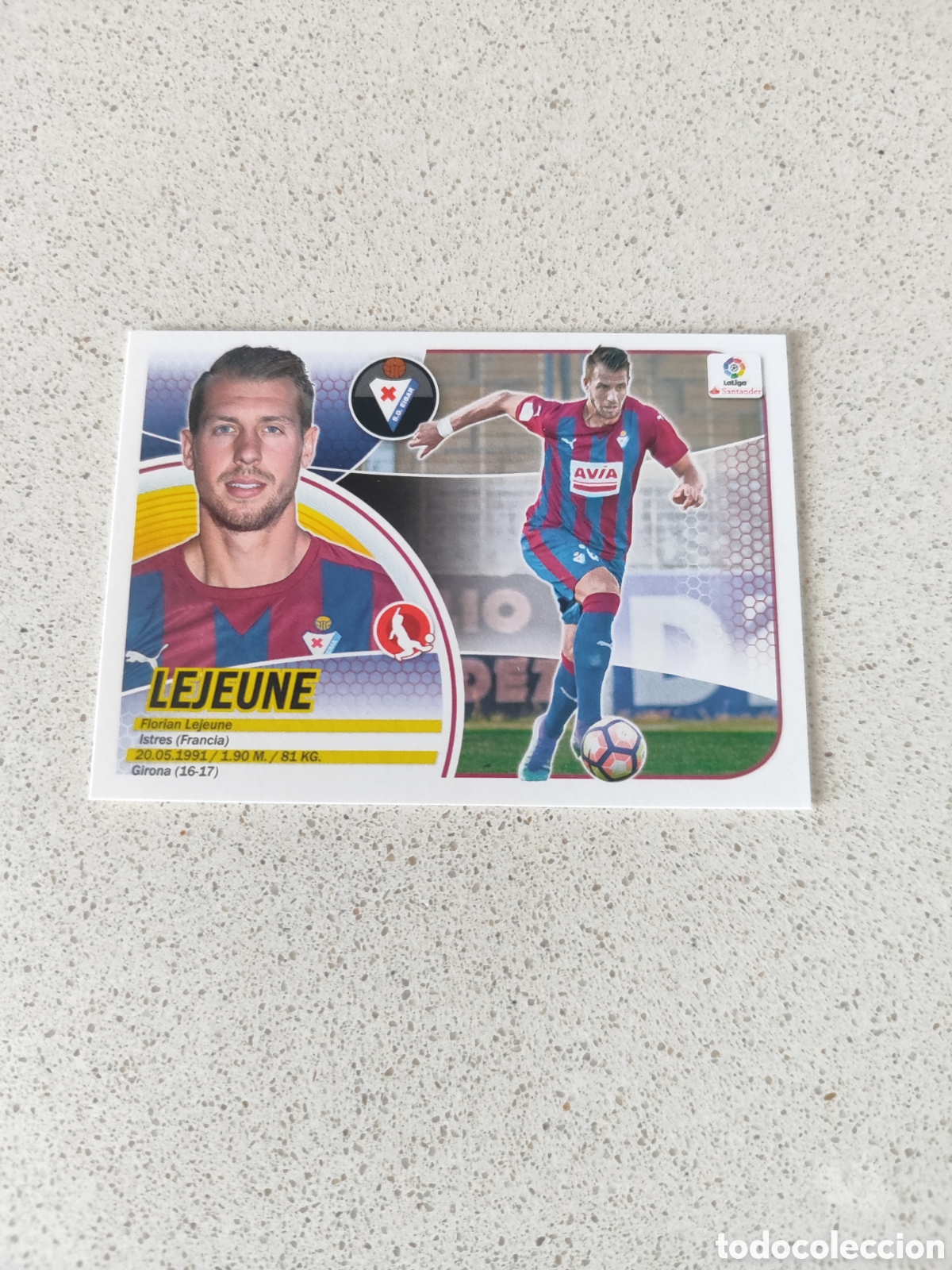 Figurine di Calcio: CROMO LEJEUNE EIBAR N&Uacute;MERO 6. LIGA ESTE 16/17. SEGUNDA EDICI&Oacute;N.