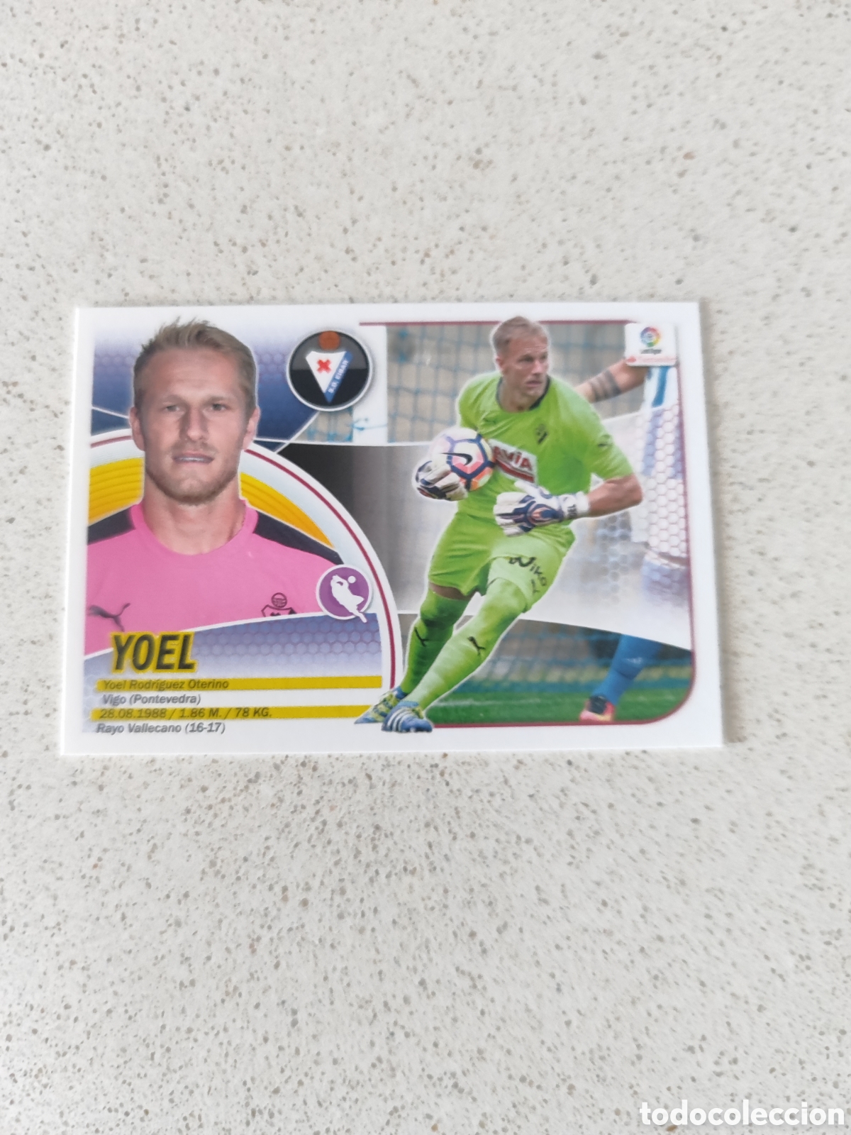 Fu&szlig;ball-Sticker: CROMO YOEL EIBAR N&Uacute;MERO 2. LIGA ESTE 16/17. SEGUNDA EDICI&Oacute;N.
