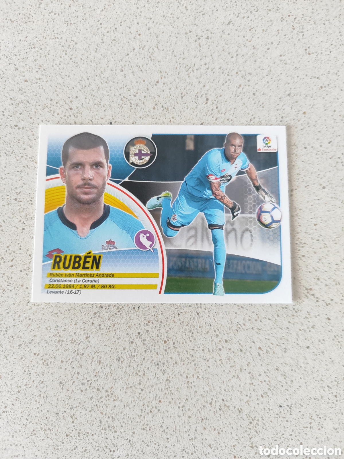 Figurine di Calcio: CROMO RUB&Eacute;N DEPORTIVO LA CORU&Ntilde;A N&Uacute;MERO 2B. LIGA ESTE 16/17. SEGUNDA EDICI&Oacute;N.