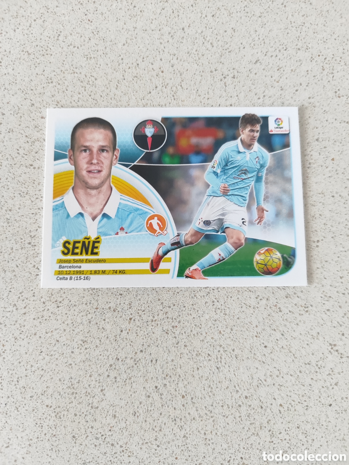 Cromos de F&uacute;tbol: CROMO SE&Ntilde;&Eacute; CELTA DE VIGO N&Uacute;MERO 12B. LIGA ESTE 16/17.
