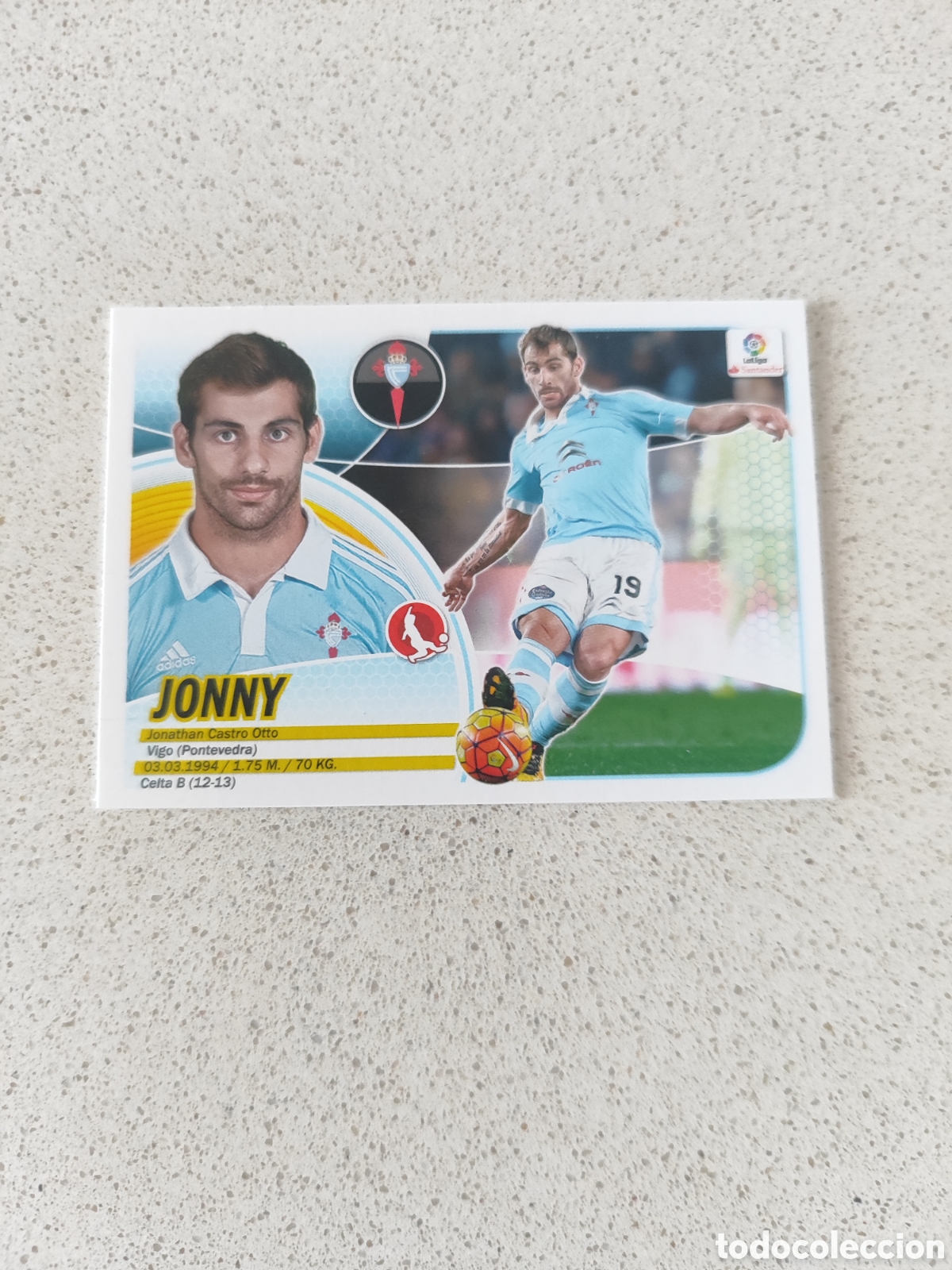 Cromos de F&uacute;tbol: CROMO JONNY CELTA DE VIGO N&Uacute;MERO 7. LIGA ESTE 16/17.