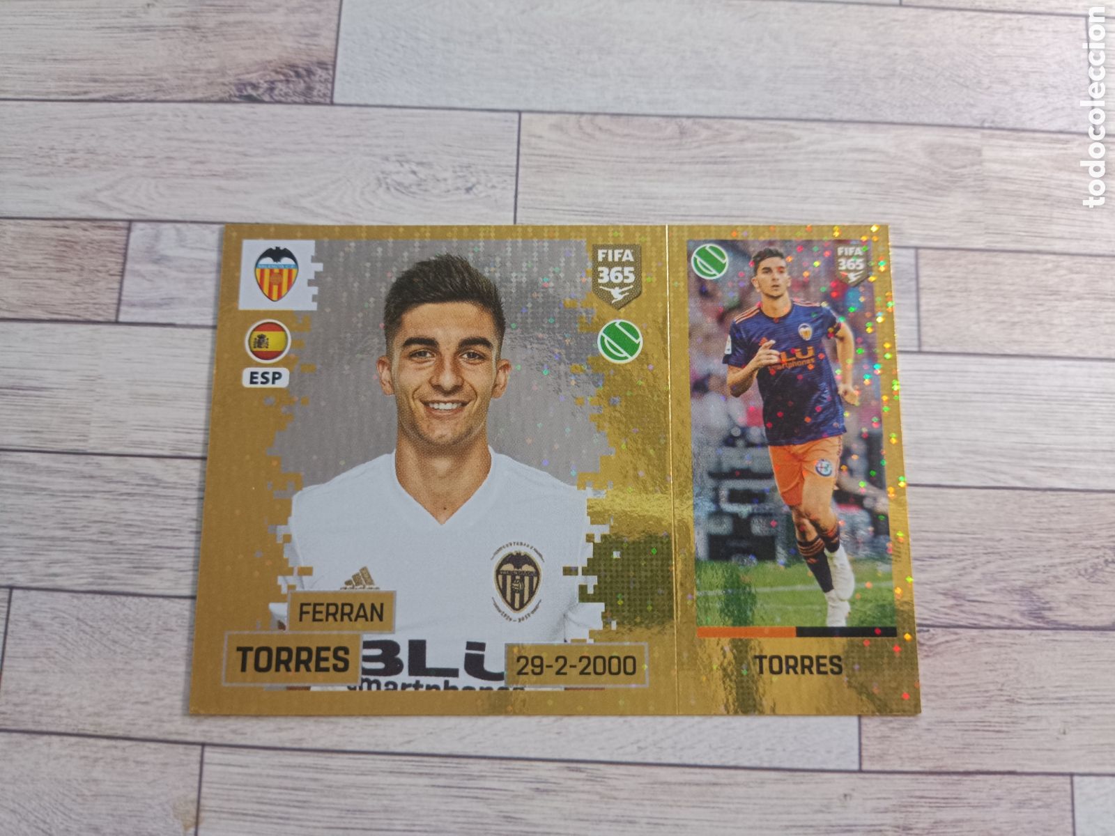 Cromos de f&uacute;tbol: 443 FERRAN TORRES VALENCIA STICKER PANINI FIFA 365 2018 2019 18 19 BLUE EDITION