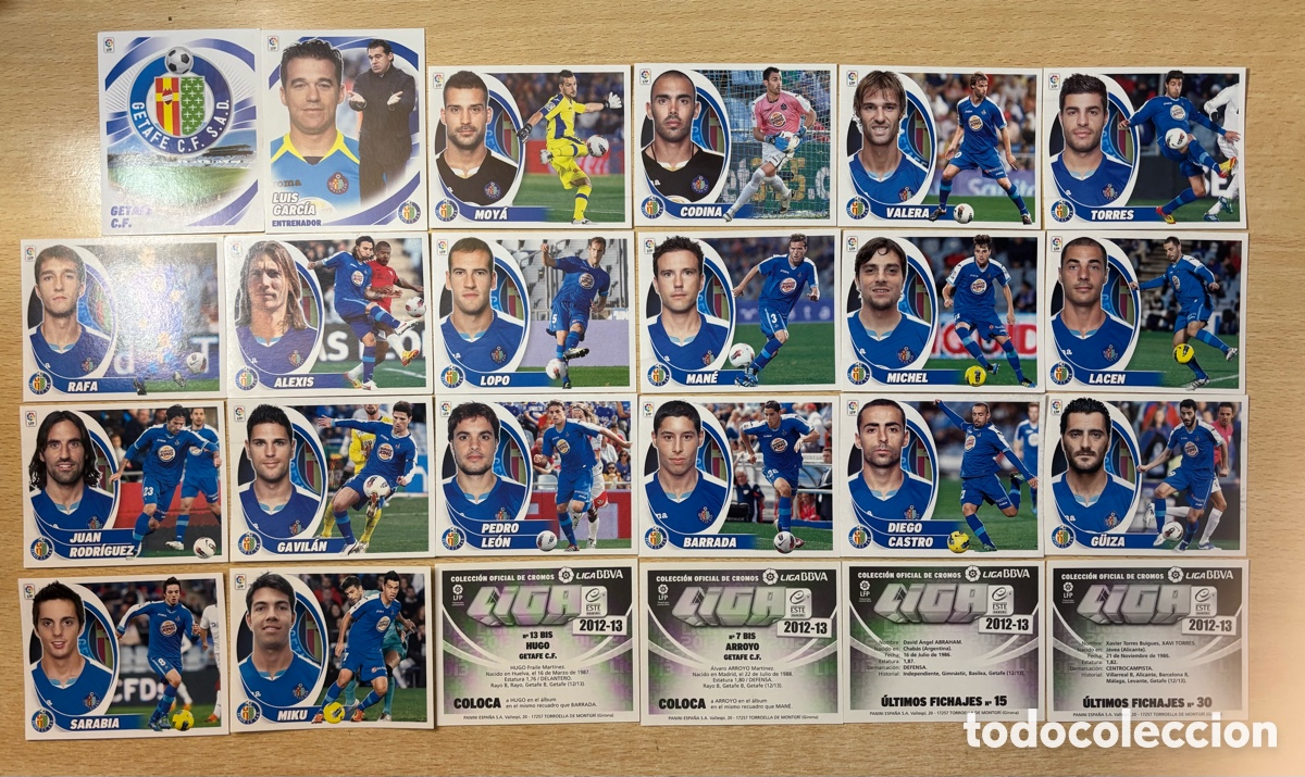 Cromos de F&uacute;tbol: 24 cromos Getafe CF Ediciones Este 2012-13 con 2 fichajes y 2 Colocas