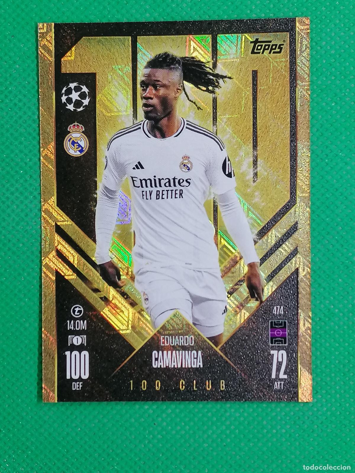 Figurine di Calcio: 474 EDUARDO CAMAVINGA REAL MADRID 100 CLUB ⚽ TOPPS MATCH ATTAX 2024 2025 24 25 ⚽