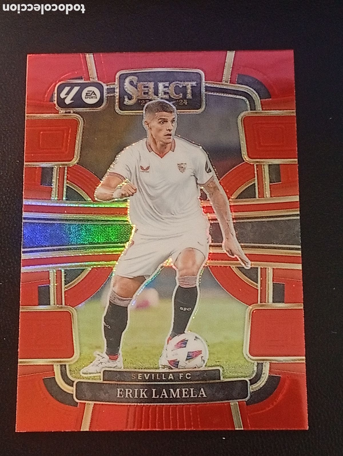 Fu&szlig;ball-Sticker: 80 paralela prizm red ERIK LAMELA SEVILLA SELECT 2023 2024 23 24 CROMOS CARDS TOPPS