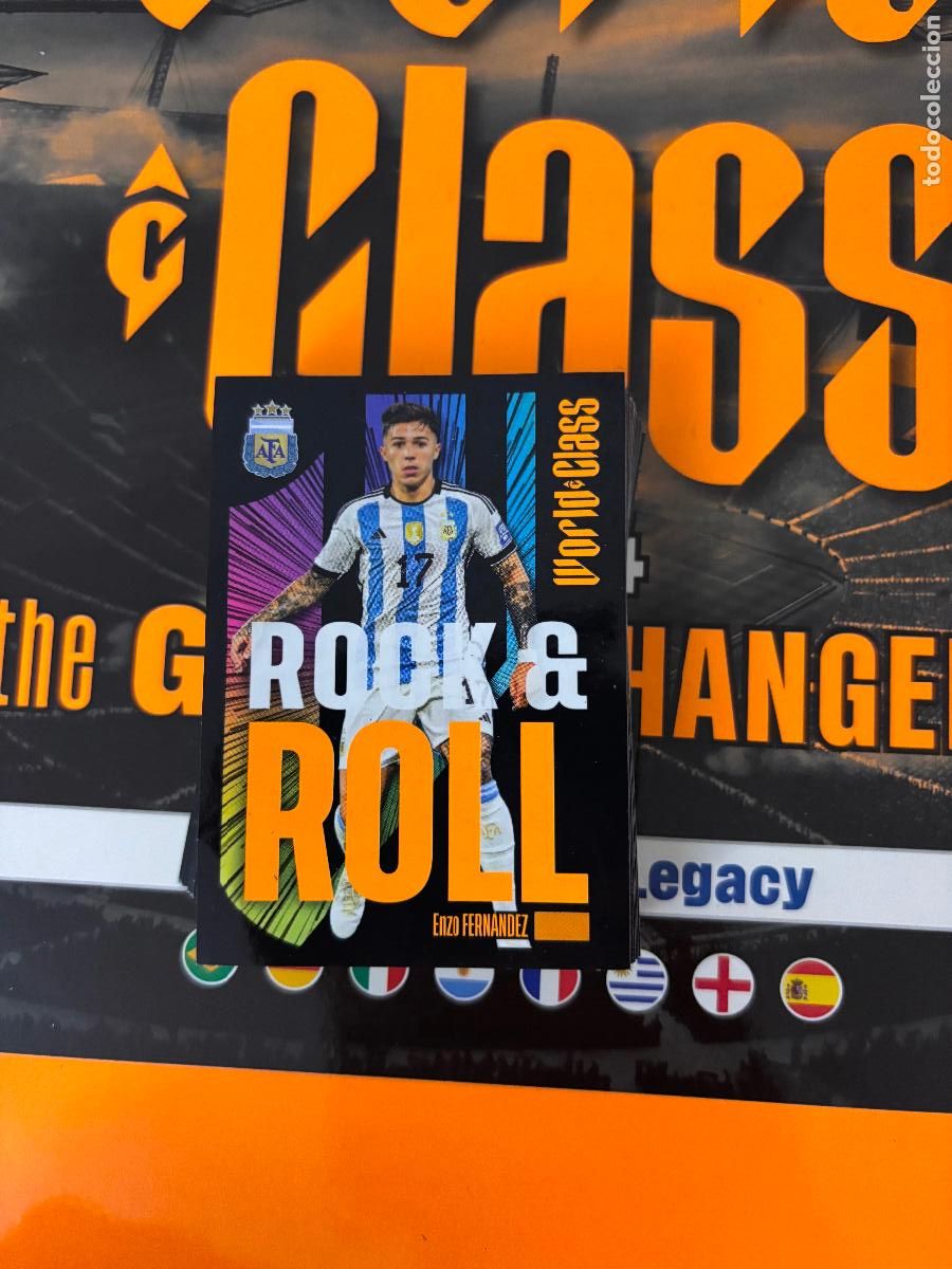 Football Stickers: 177 ENZO FERNANDEZ ARGENTINA ROCK AND ROLL WORLD CLASS EURO 24 25 2024 2025 PANINI TRADING CARD SIN