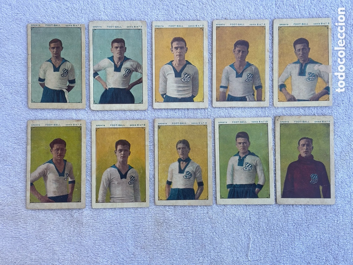 Cromos de F&uacute;tbol: ANTIGUOS 10 CROMOS EQUIPO DE FUTBOL FOOT-BALL C.D. EUROPA A&Ntilde;OS 20 CHOCOLATE JUNCOSA