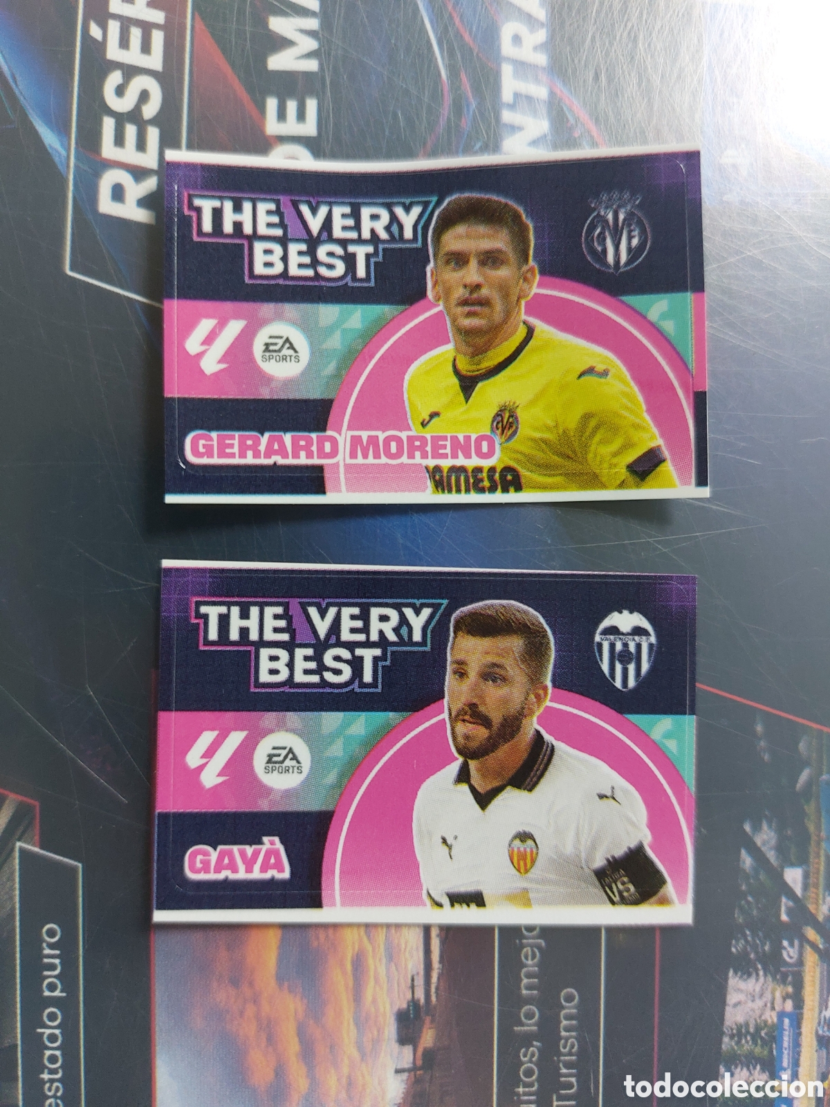 Cromos de F&uacute;tbol: CROMO CHICLES LIGA ESTE NO EDITADOS GAYA Y GERARD MORENO 2024 25 24 25