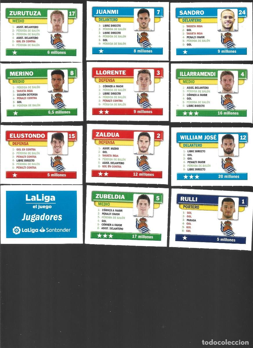 Cromos de F&uacute;tbol: 1 lote de11 cromos la liga el juego jugadores la liga santander