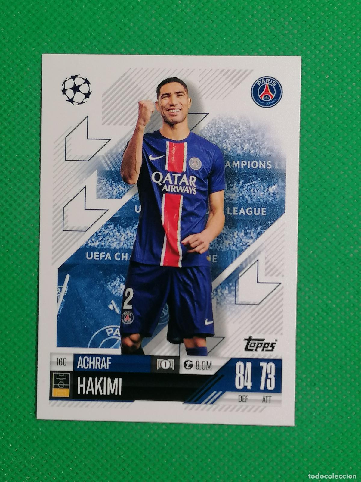 Cromos de F&uacute;tbol: 160 ACHRAF HAKIMI PARIS S G ⚽ TOPPS MATCH ATTAX 2024 2025 24 25 ⚽