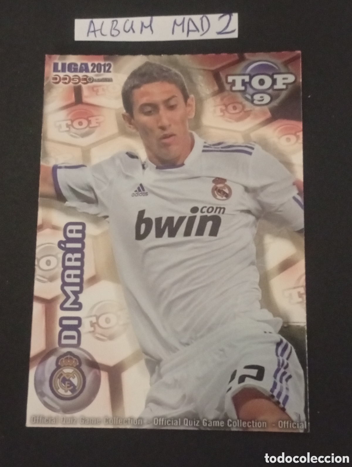 Fu&szlig;ball-Sticker: 623 brillo rojo DI MARIA REAL MADRID MUNDICROMO 2011 2012 11 12 CROMOS CARD PANINI MEGACRACKS TOPPs