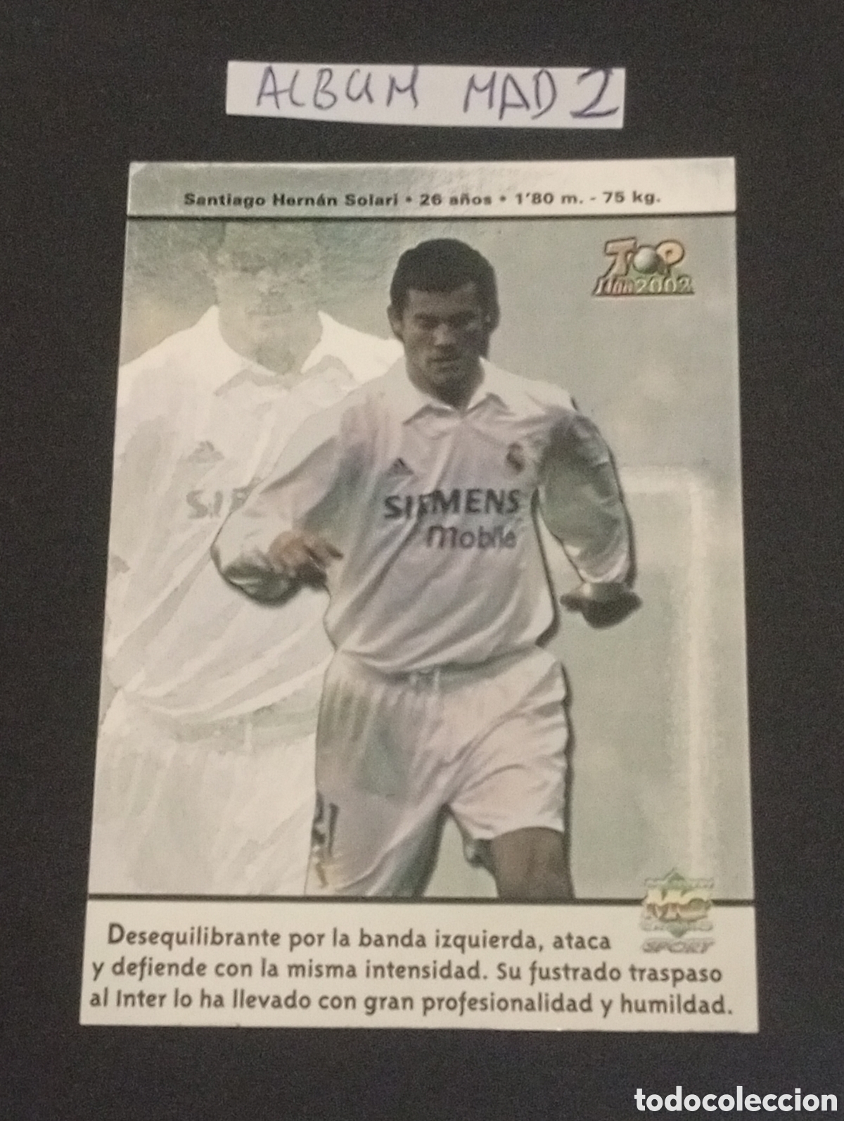 Figurine di Calcio: 212 SOLARI REAL MADRID MUNDICROMO 2002 2003 CROMOS CARDS PANINI MEGACRACKS TOPPS PARALELA.