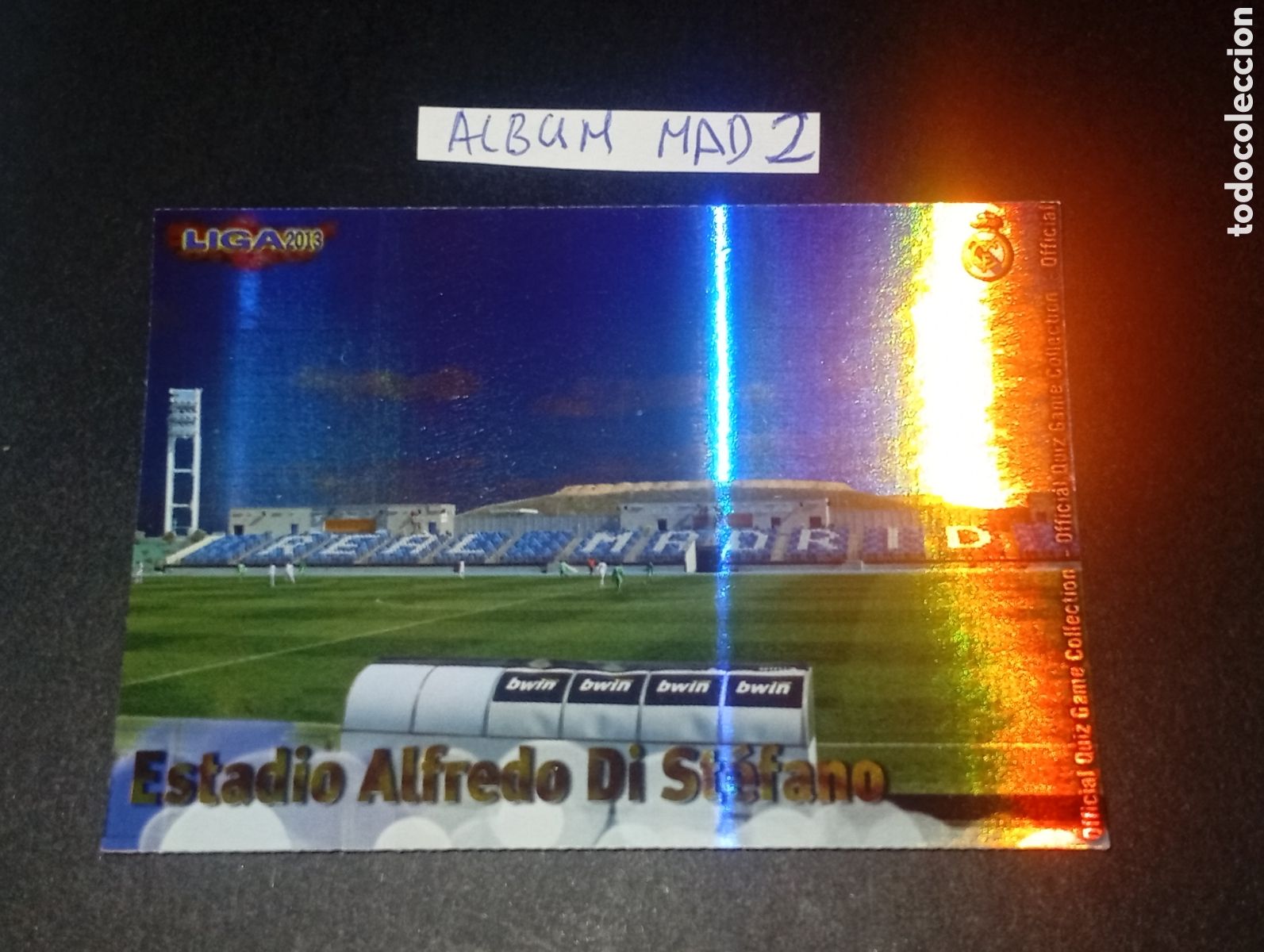 Cromos de F&uacute;tbol: 1091 escudo brillo rayas estadio ALFREDO DI STEFANO REAL MADRID CASTILLA MUNDICROMO 2012 2013 13