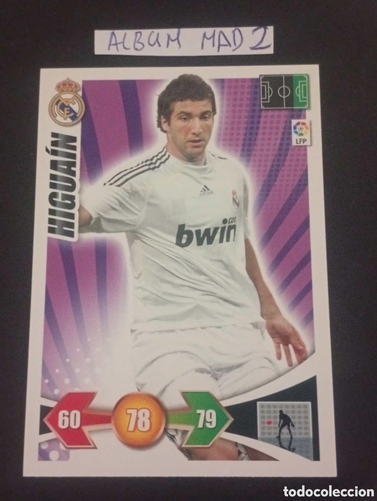 Cromos de F&uacute;tbol: HIGUAIN REAL MADRID ADRENALYN 2009 2010 CROMOS CARDS PANINI MEGACRACKS TOPPS MUNDICROMO ARGENTINA