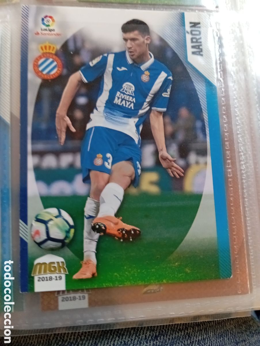 Cromos de Futebol: Aaron Espanyol Ficha Cromo de futbol Megacracks 2018-2019 Liga Espa&ntilde;ola MGK 18-19 Panini