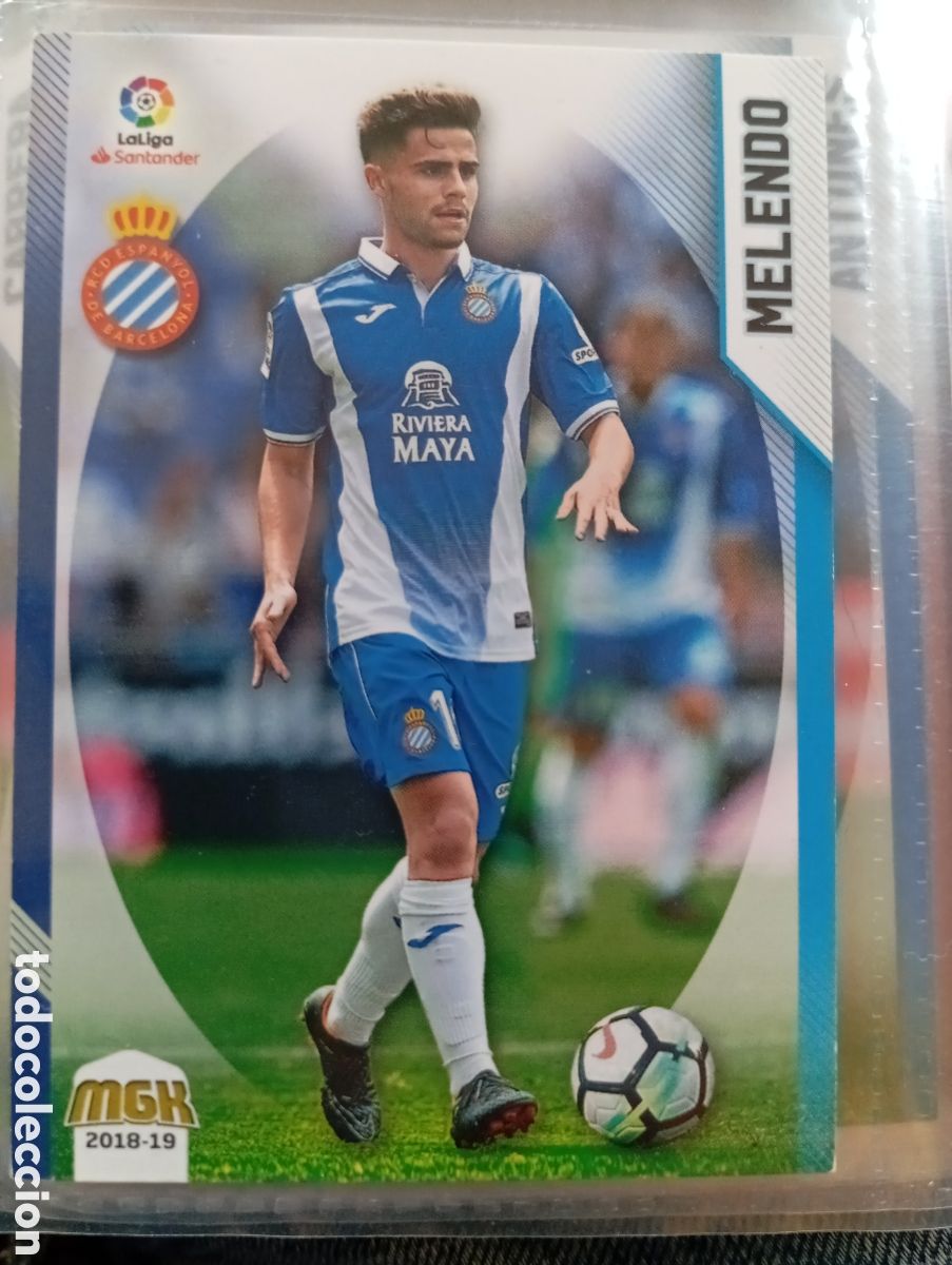 Cromos de Futebol: Melendo Espanyol Ficha Cromo de futbol Megacracks 2018-2019 Liga Espa&ntilde;ola MGK 18-19 Panini