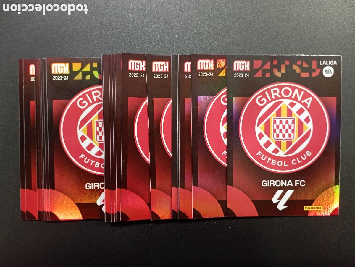 Fu&szlig;ball-Sticker: 24 CARDS CROMOS ESCUDO GIRONA MEGACRACKS PANINI 2023-24
