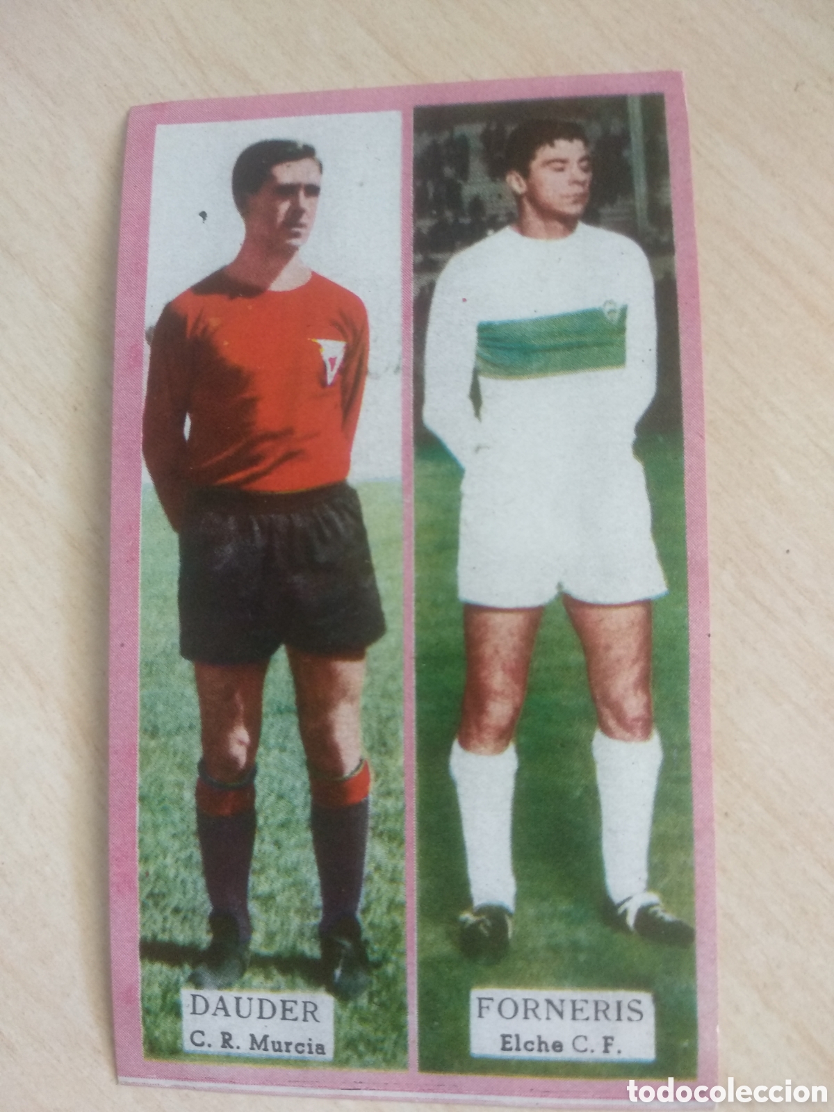 Cromos de Futebol: Cromos Editorail Triunfo Album rivales del f&uacute;tbol 1963/1964 Dauder (Murcia) y Forneris (Elche)